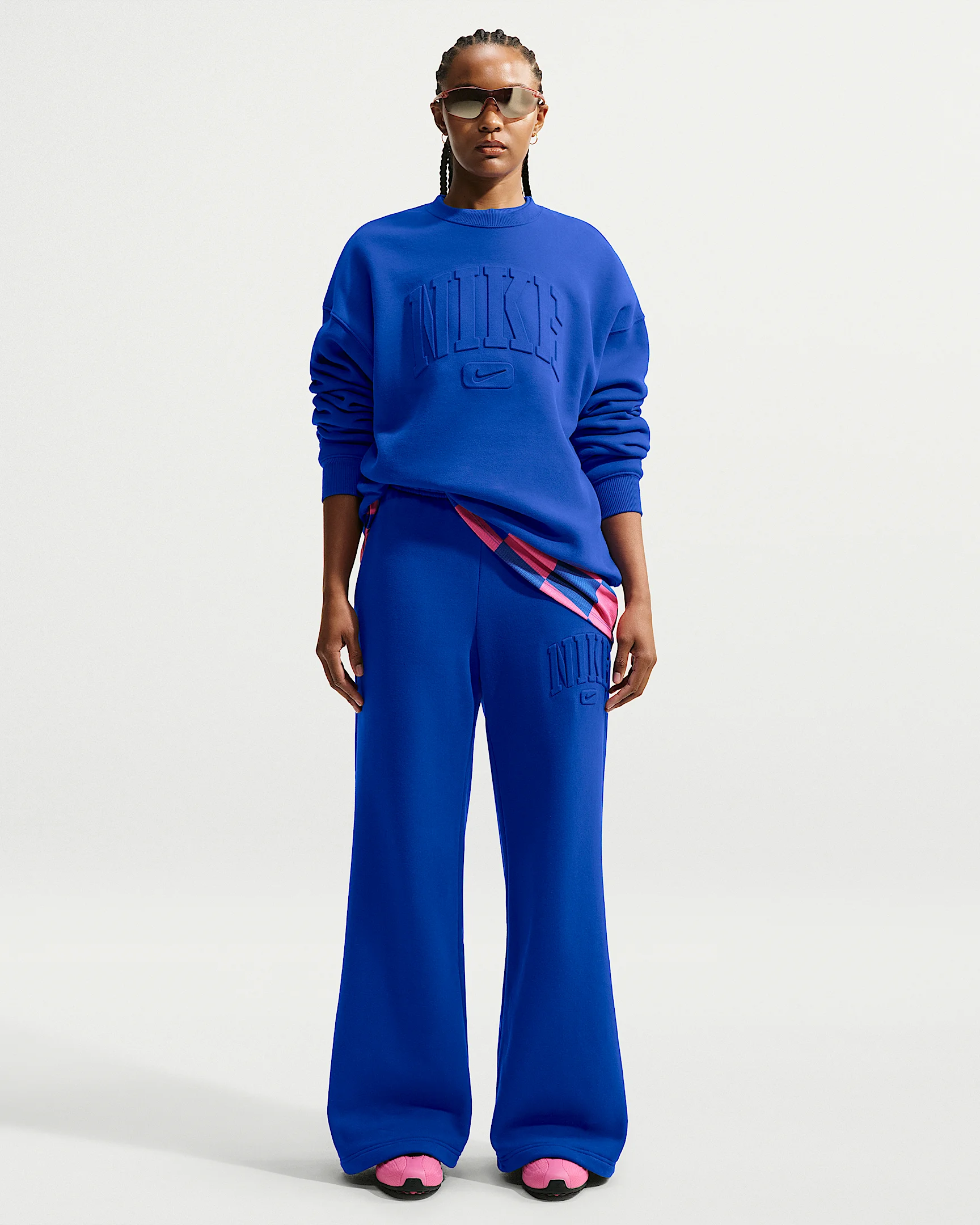 Nike Studio Fleece Medium Weight Women's Mid-Rise Wide-Leg Pants - 1