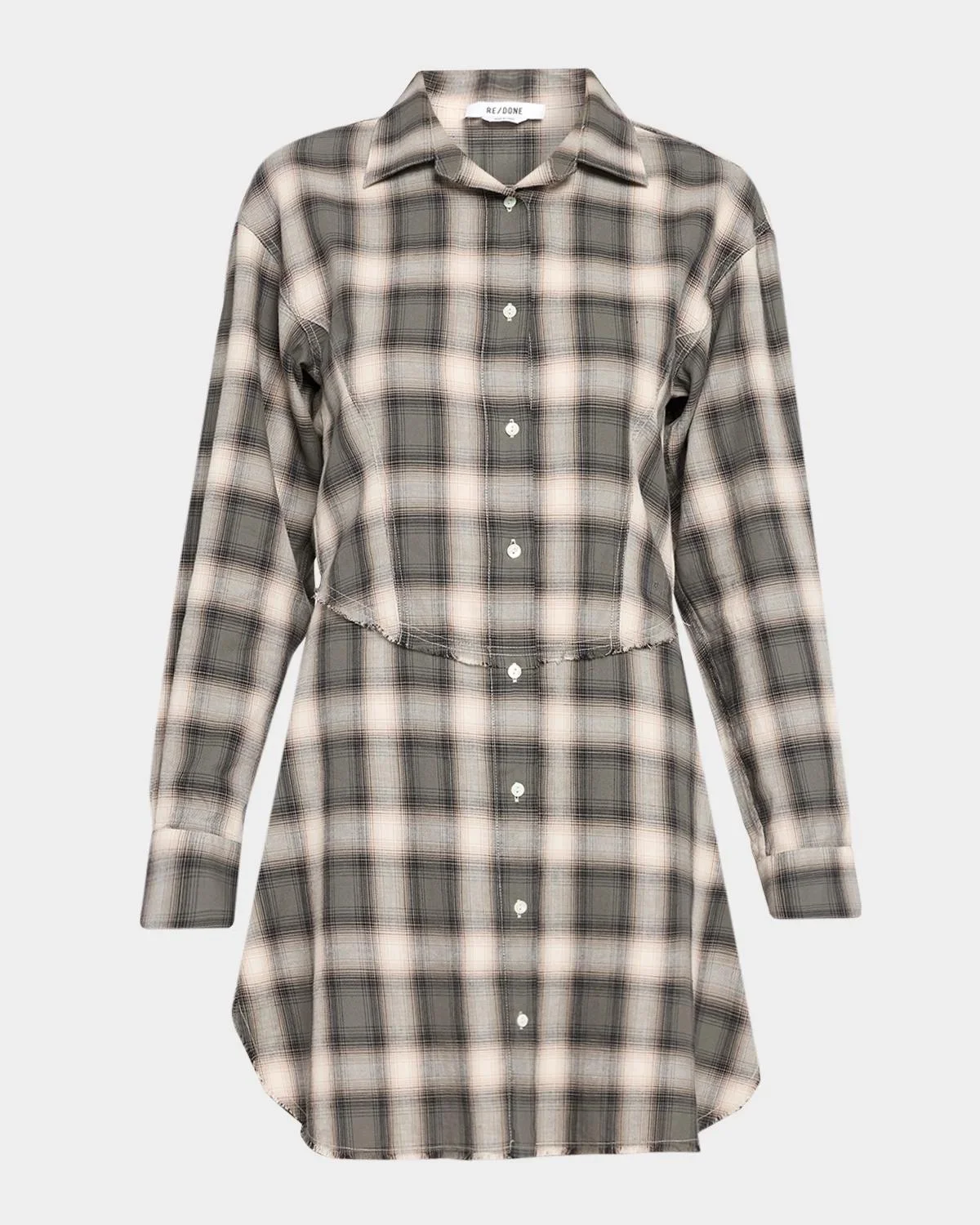 Agnes Plaid Cotton Mini Dress - 1