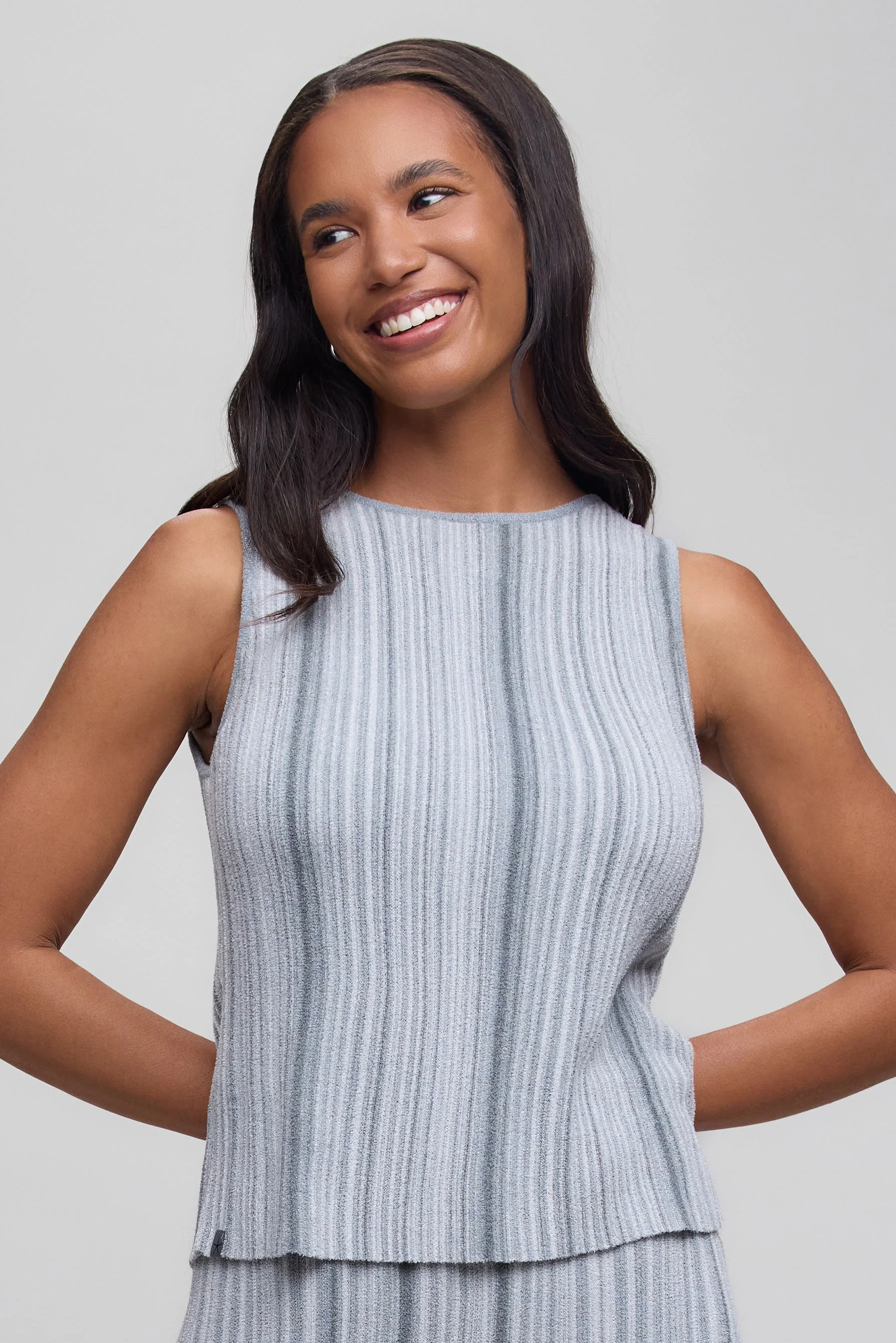 CozyChic Ultra Lite® Lurex Rib Tank - 1