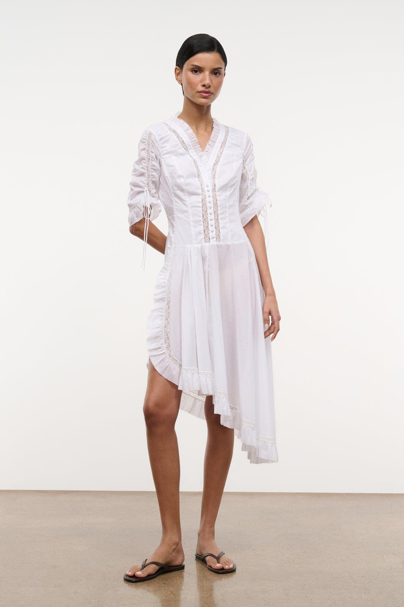 STAUD PAOLINA DRESS IVORY 1