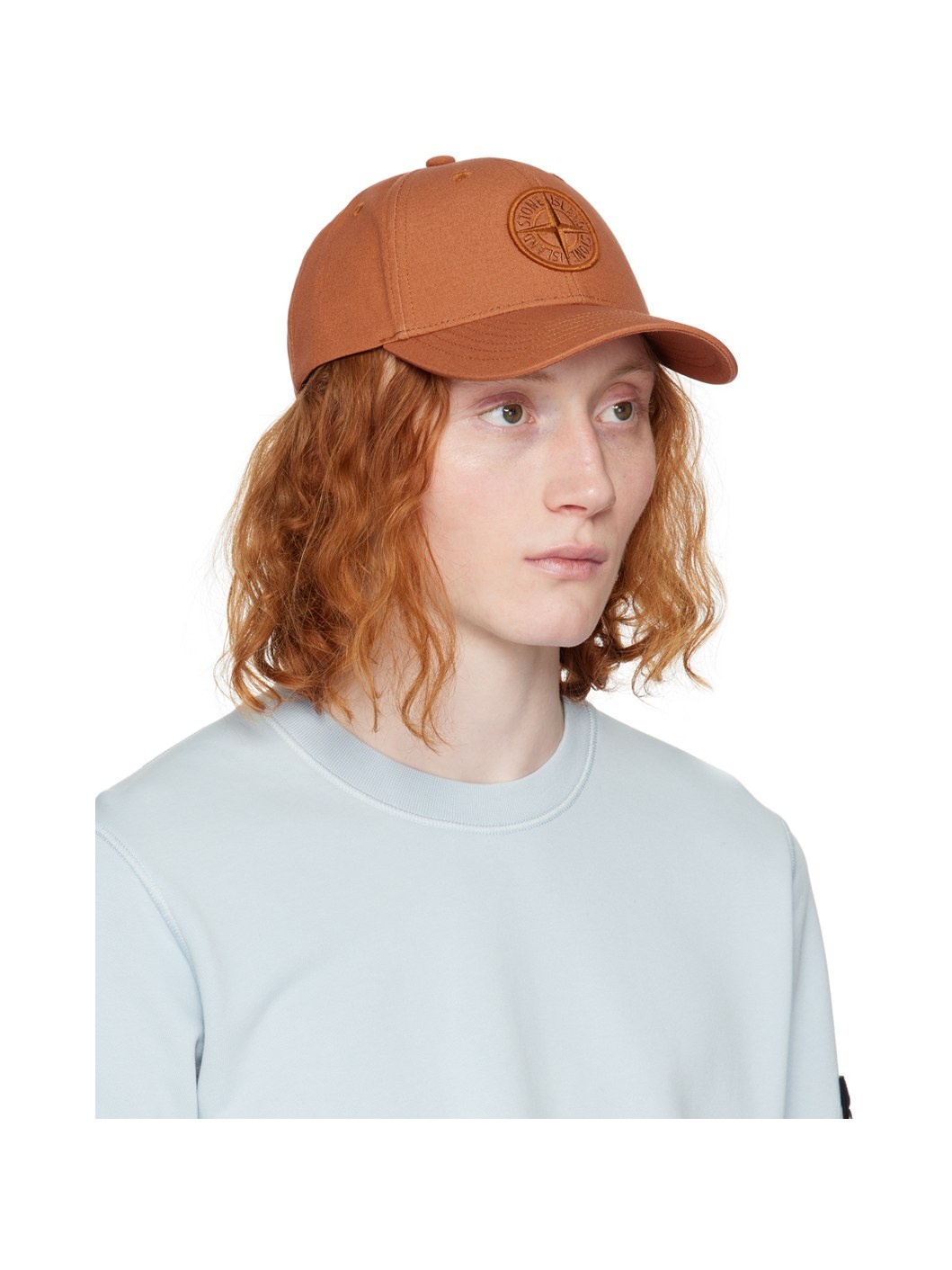 Orange Embroidered Cap - 2