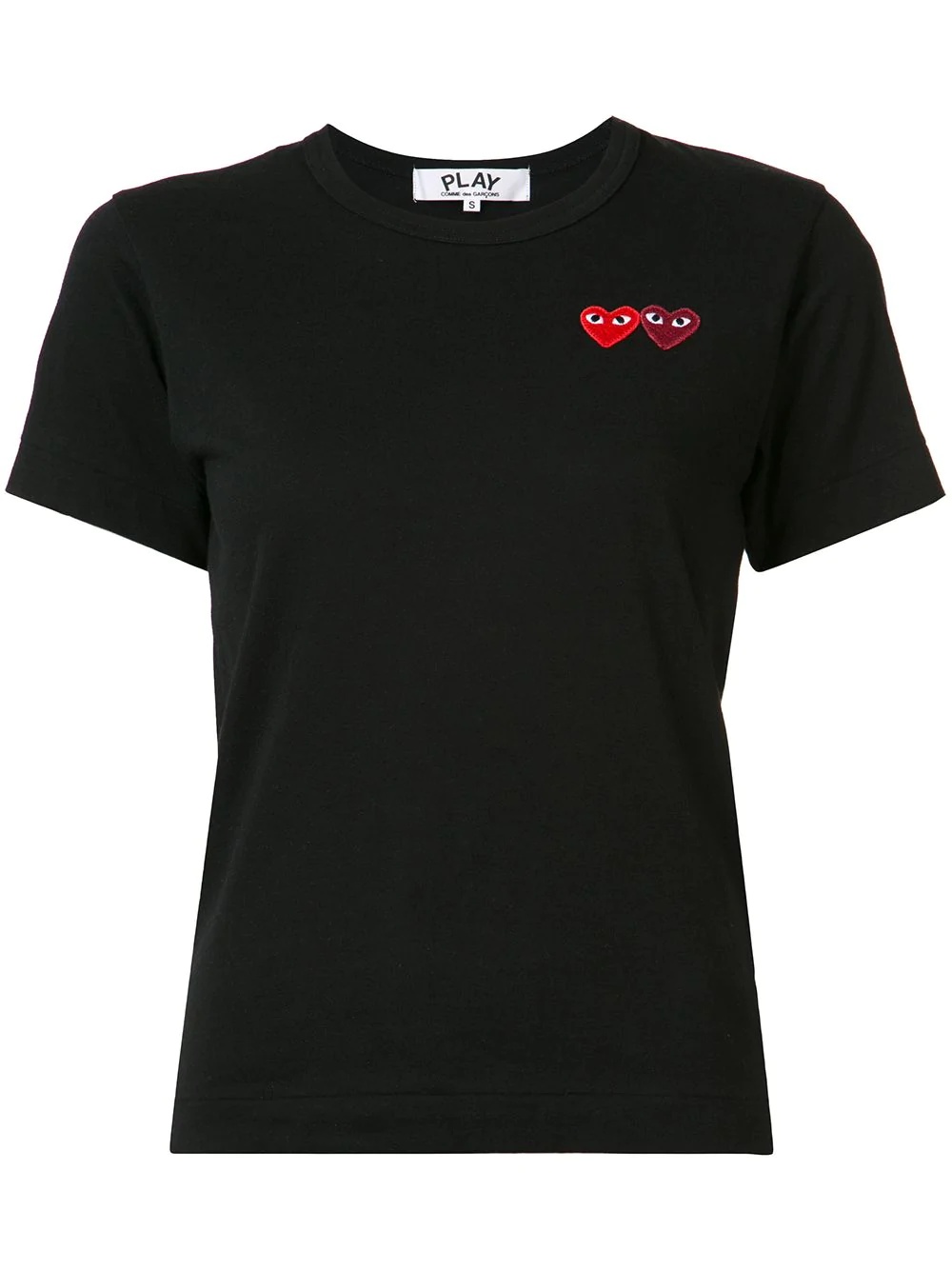 embroidered heart T-shirt - 1