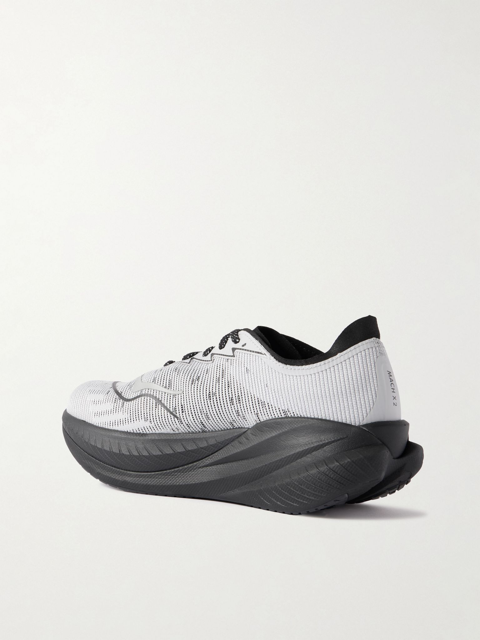 Mach X 2 Rubber-Trimmed Mesh Sneakers Gray - 4