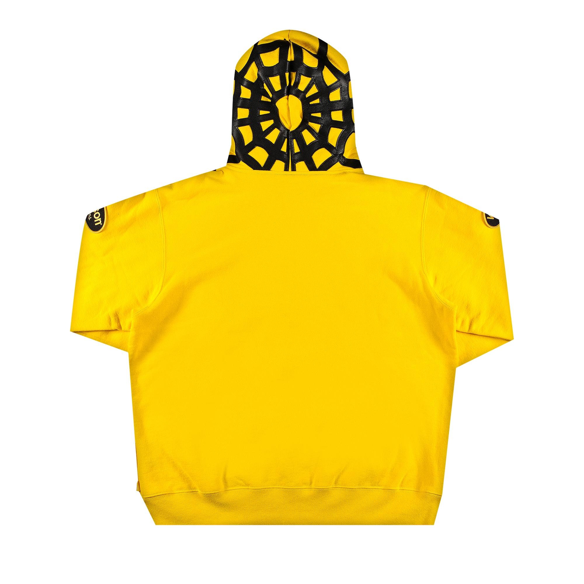 Supreme x Vanson Leathers Spider Web Zip Up Hooded Sweatshirt 'Yellow' - 2