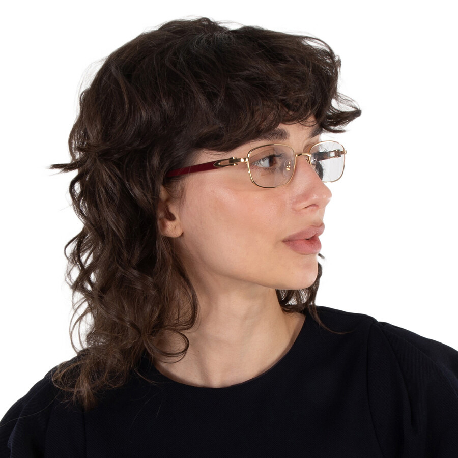 Cartier Demo Rectangular Ladies Eyeglasses CT0368O 003 52 - 2