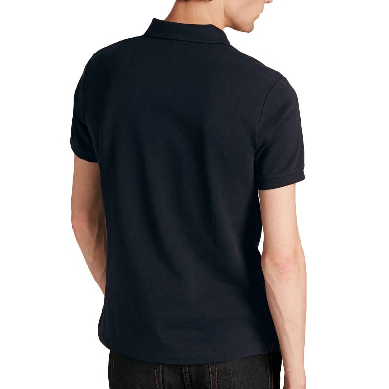 Burberry Logo lapel Short Sleeve Polo Shirt Navy Blue 80045781 - 4
