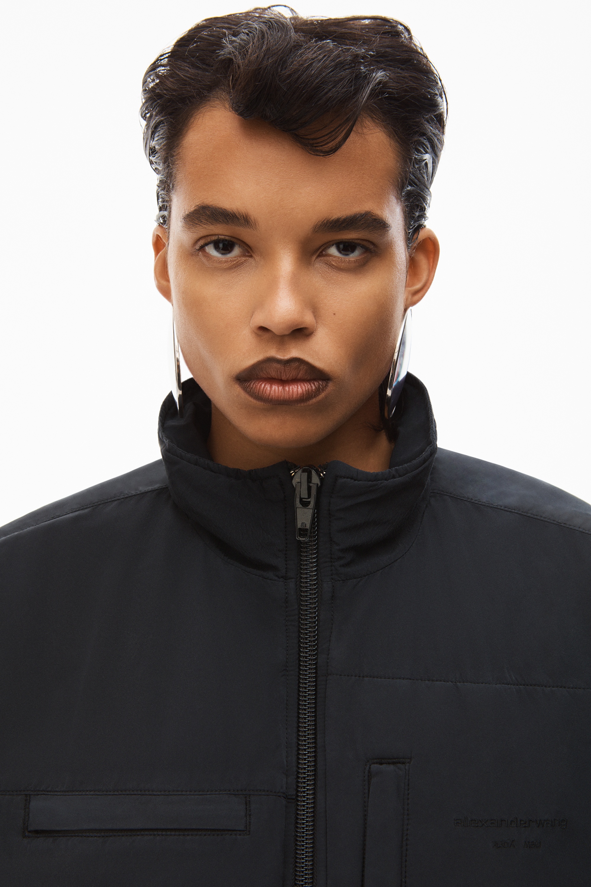 NYLON COMBO JACKET IN DENIM - 5