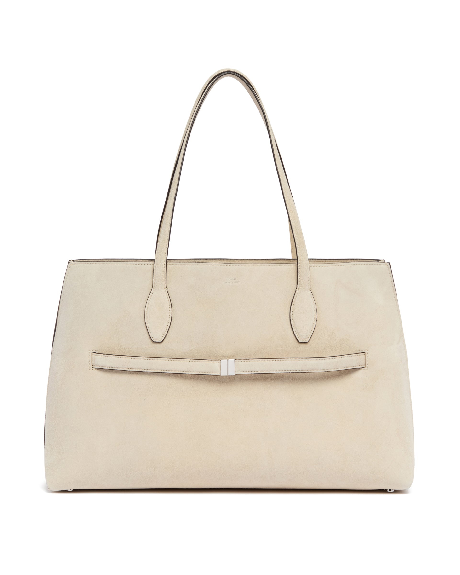 White Suede Lounge Tote - 3