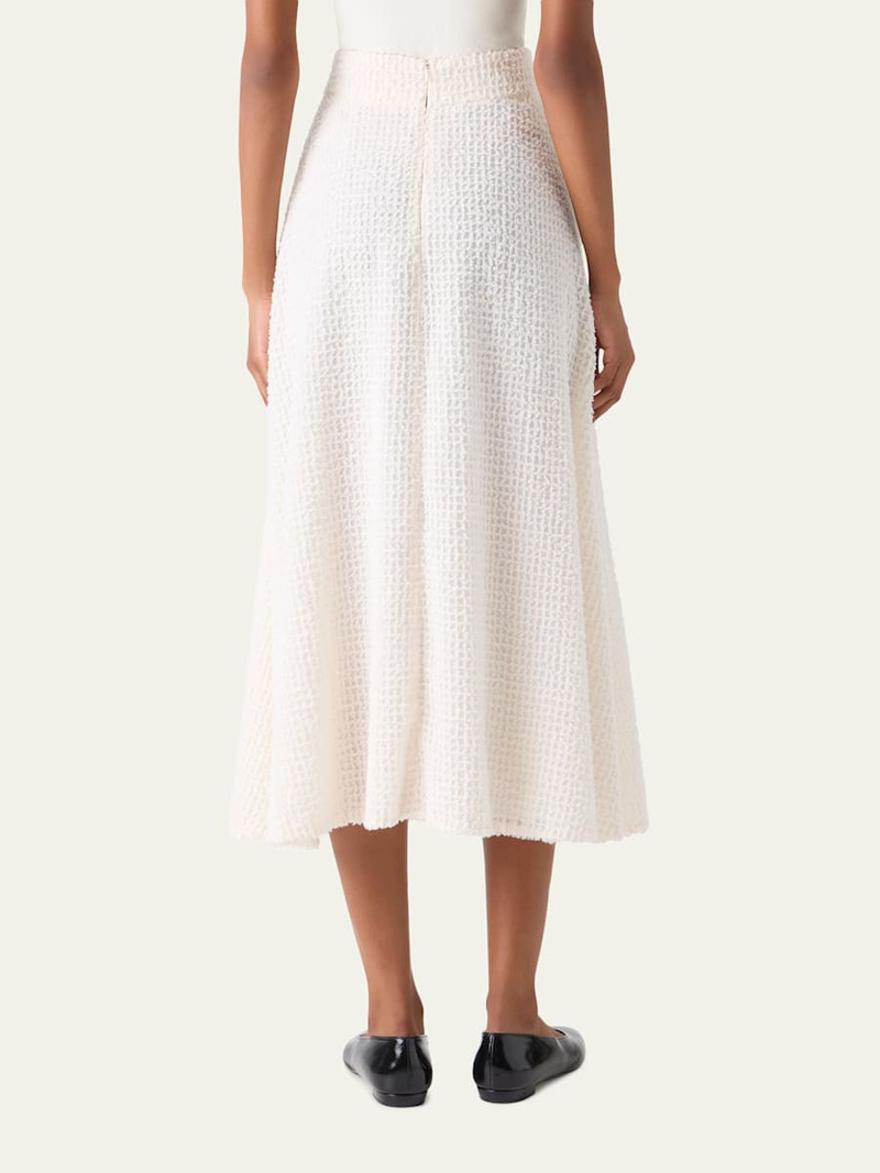AKRIS Fringe Techno Grid A-Line Midi Skirt outlook