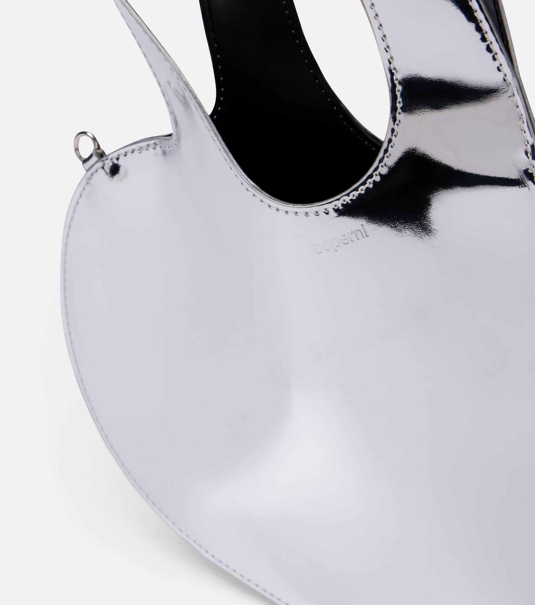 Baby Heart mirrored leather crossbody bag - 3