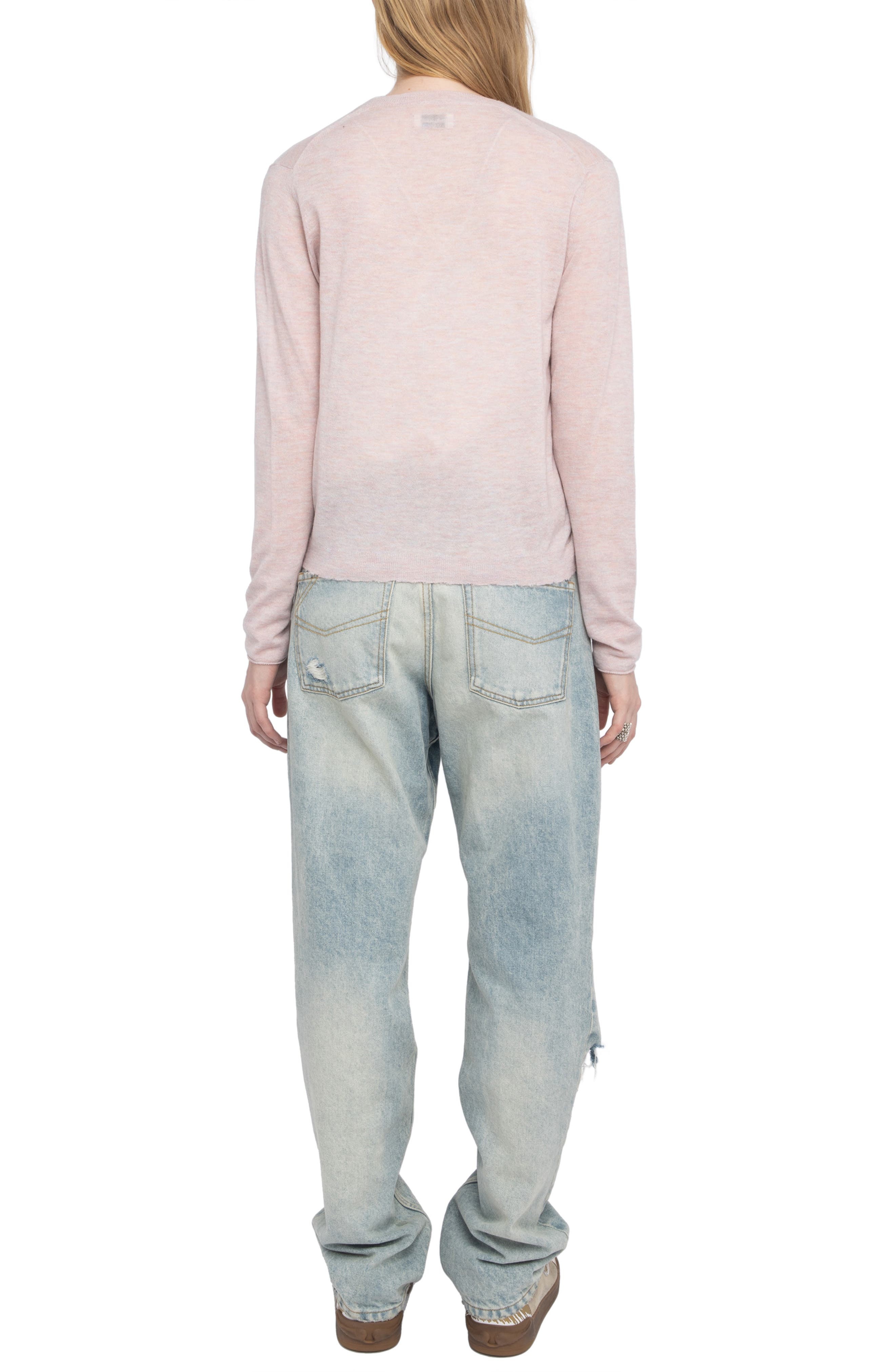 Zadig & Voltaire Manylla Cashmere Cardigan in Bebe at Nordstrom - 6