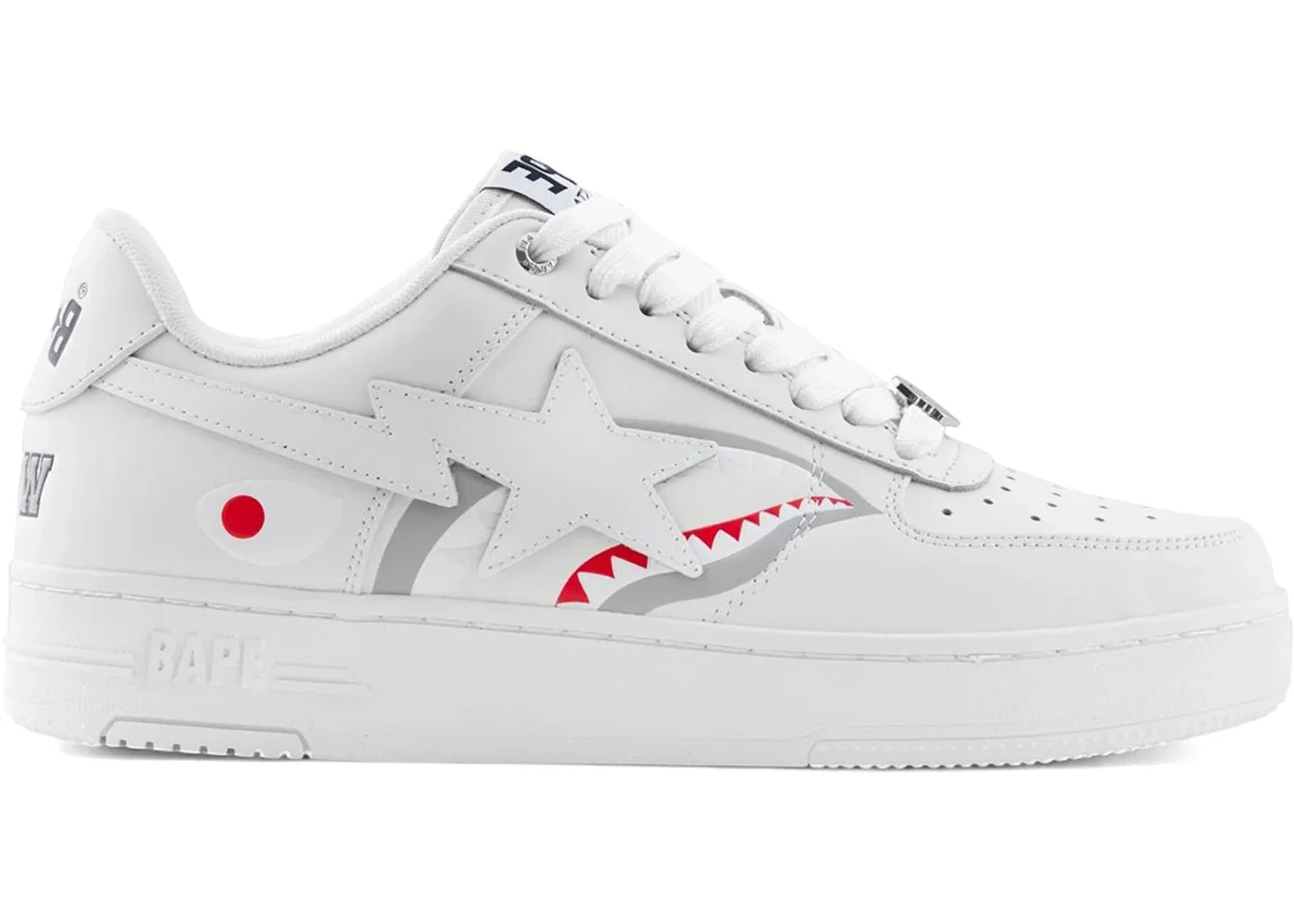 A Bathing Ape Bape Sta Low #2 Shark White - 1