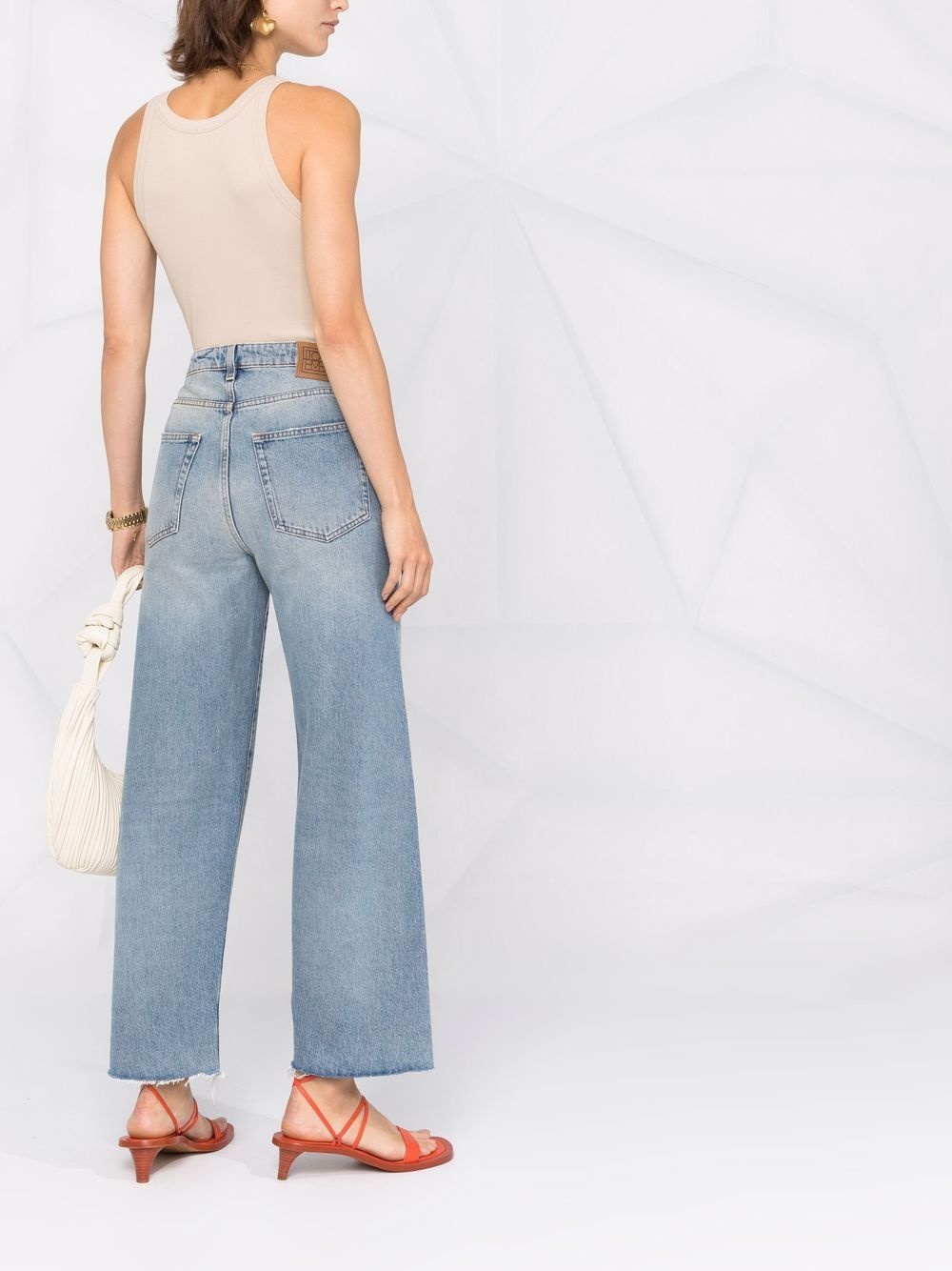 wide-leg organic jeans - 4