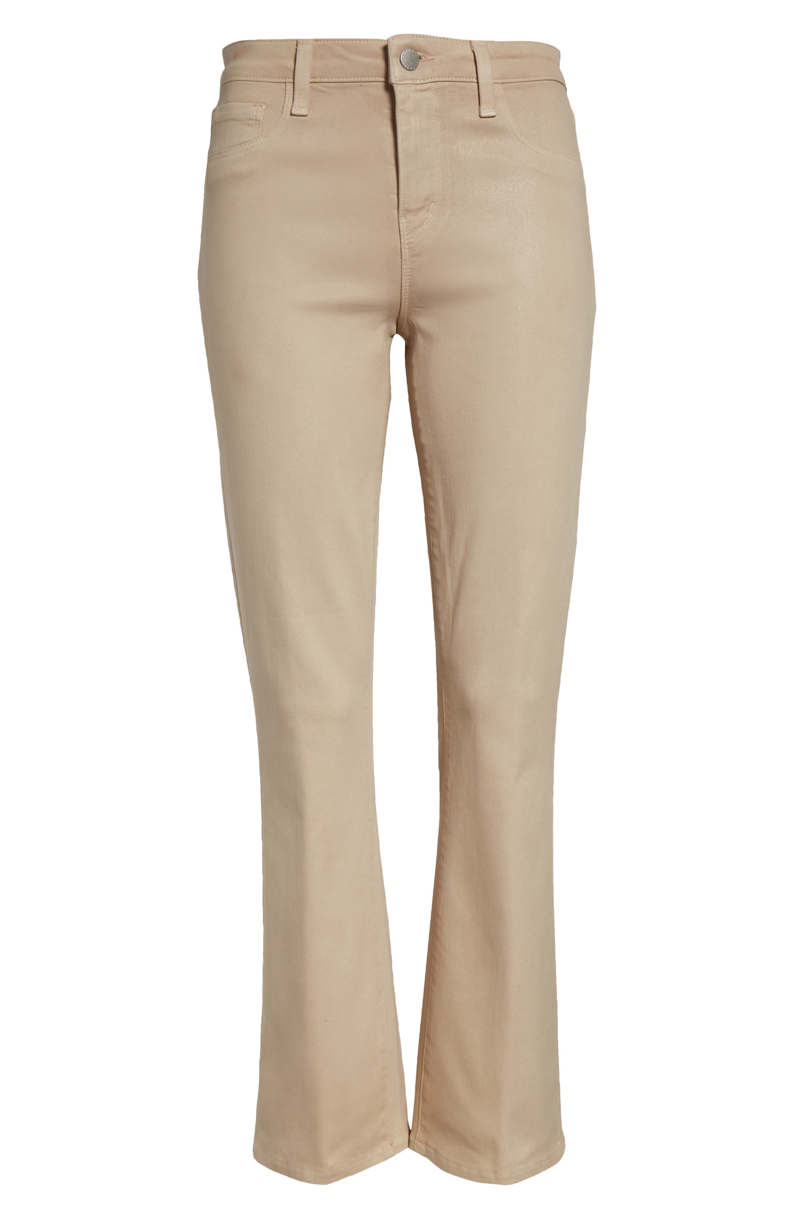 L'AGENCE Tati High Waist Ankle Micro Bootcut Jeans in Cement Coated at Nordstrom - 5