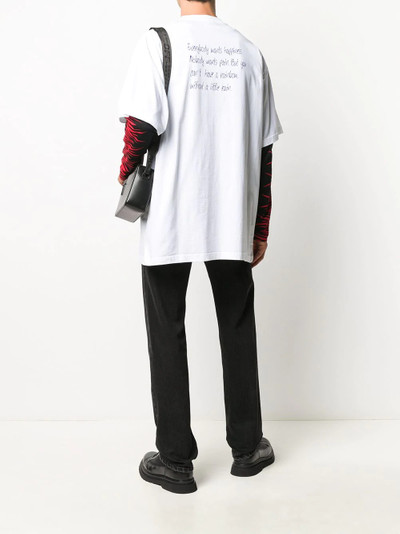 VETEMENTS logo embroidered T-shirt outlook