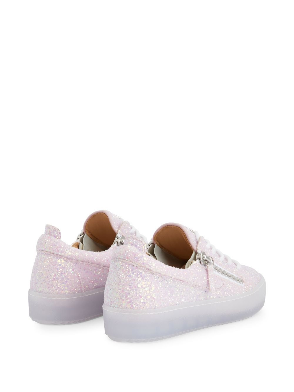 zip-detail glitter trainers - 3