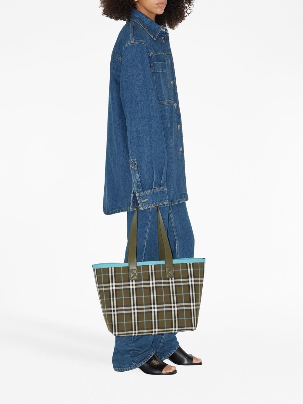 medium London Vintage check-print tote bag - 2