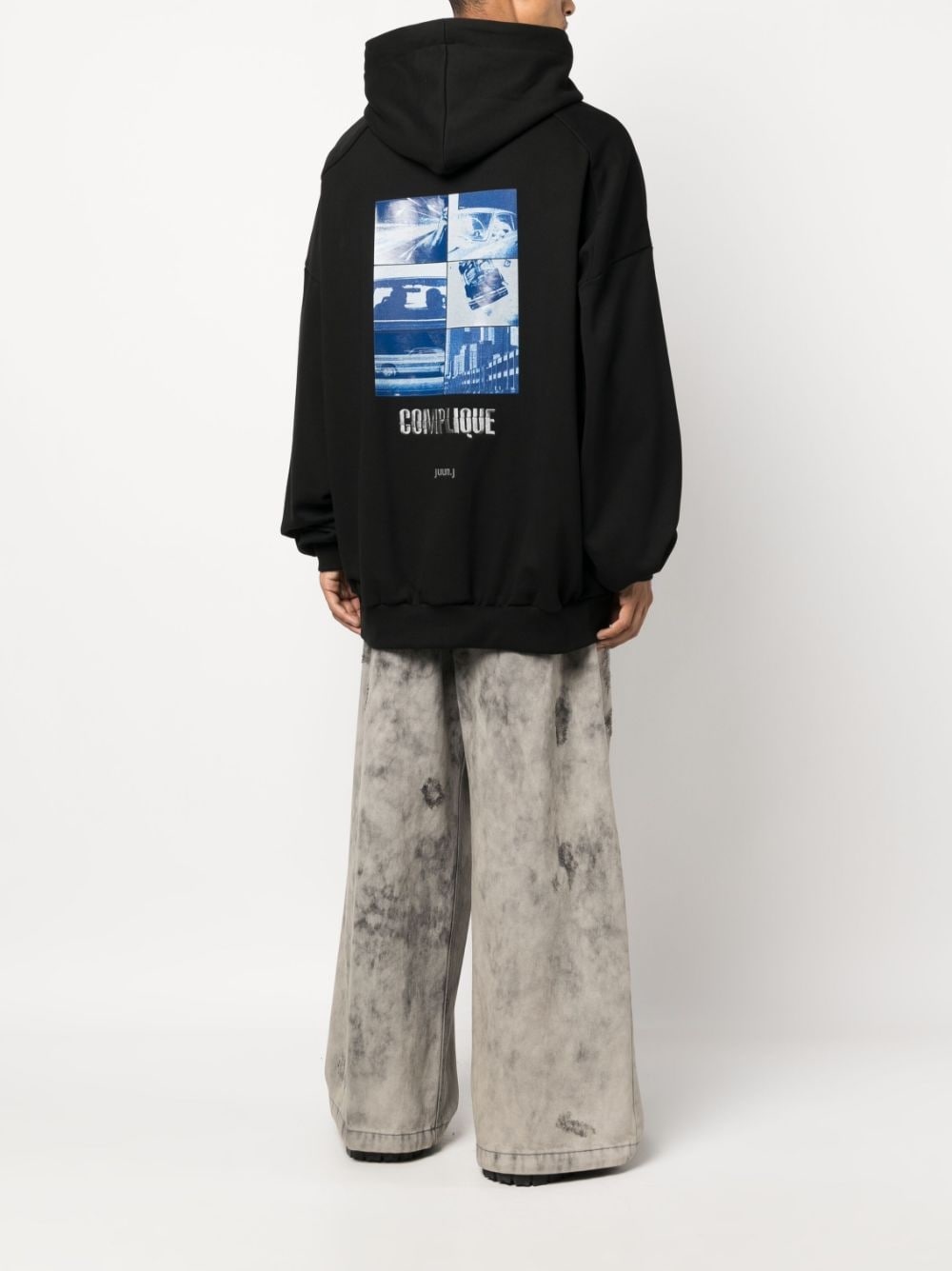 drawstring cotton hoodie - 2