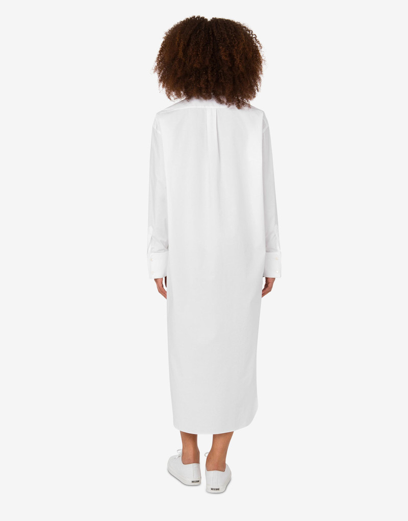 Moschino COTTON POPLIN DRESS LAUREL CROWN outlook