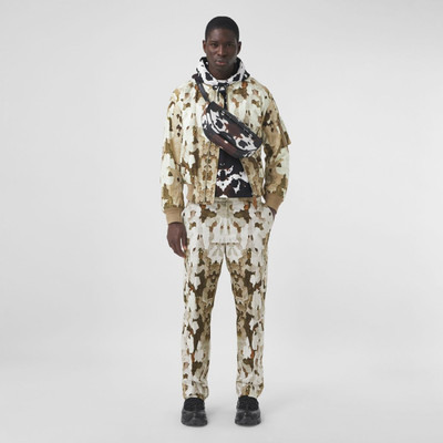 Burberry Badge Appliqué Camouflage Cotton Bomber Jacket outlook