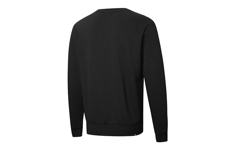 PUMA PUMA Embroidered Logo Sports Pullover Round Neck Black 590321-01 outlook