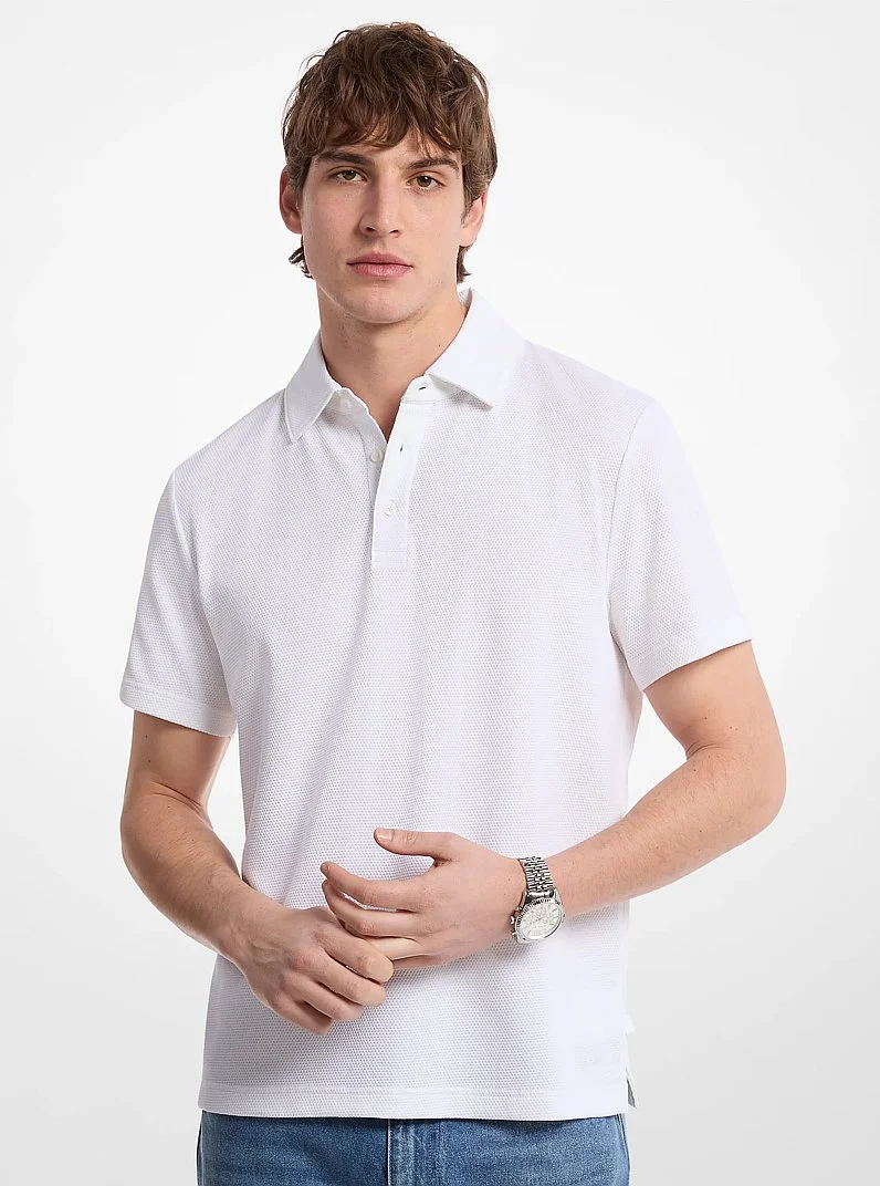 Stretch Cotton Polo Shirt - 1