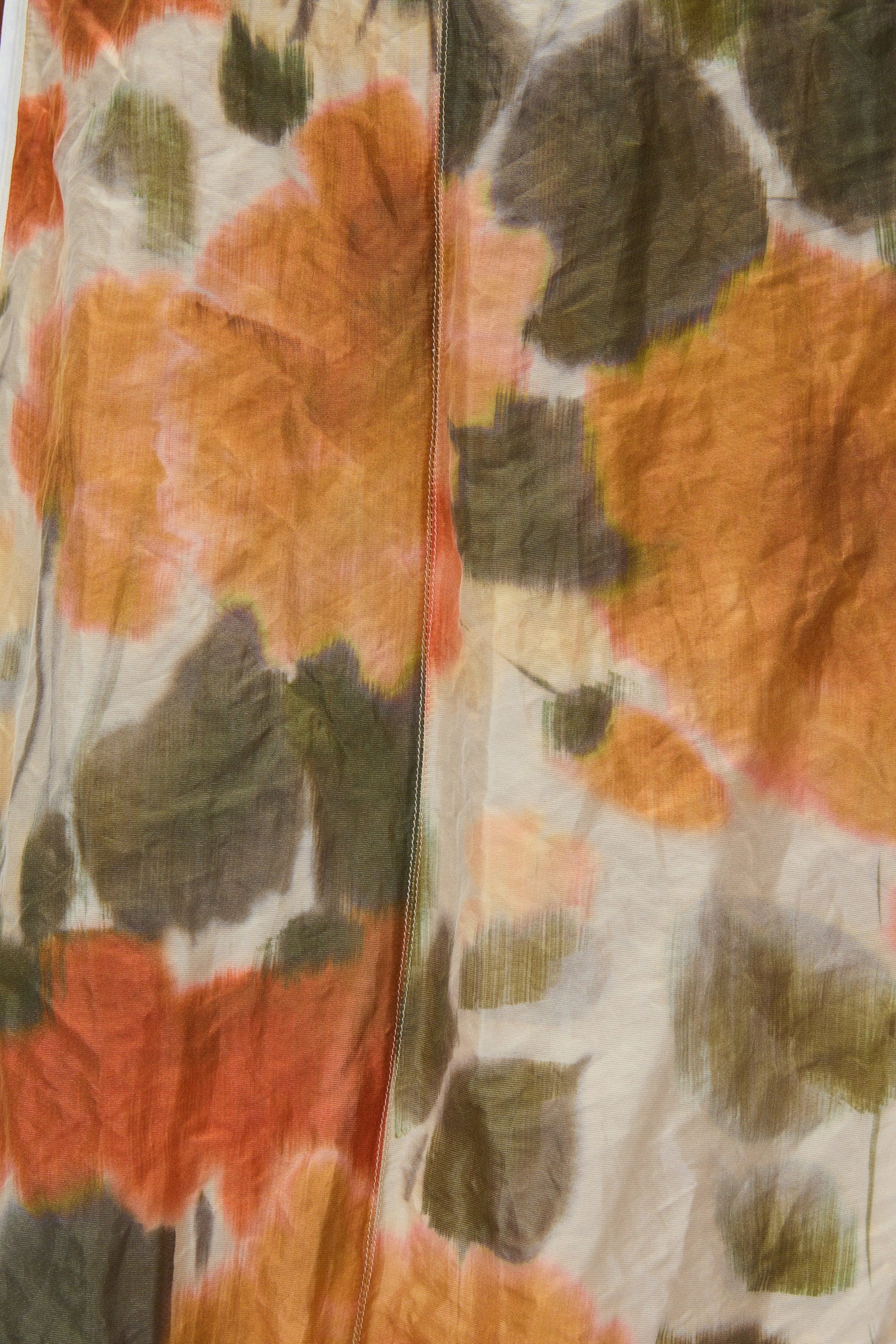 Blurred Marigold Slip Dress w Satin Combo - 6