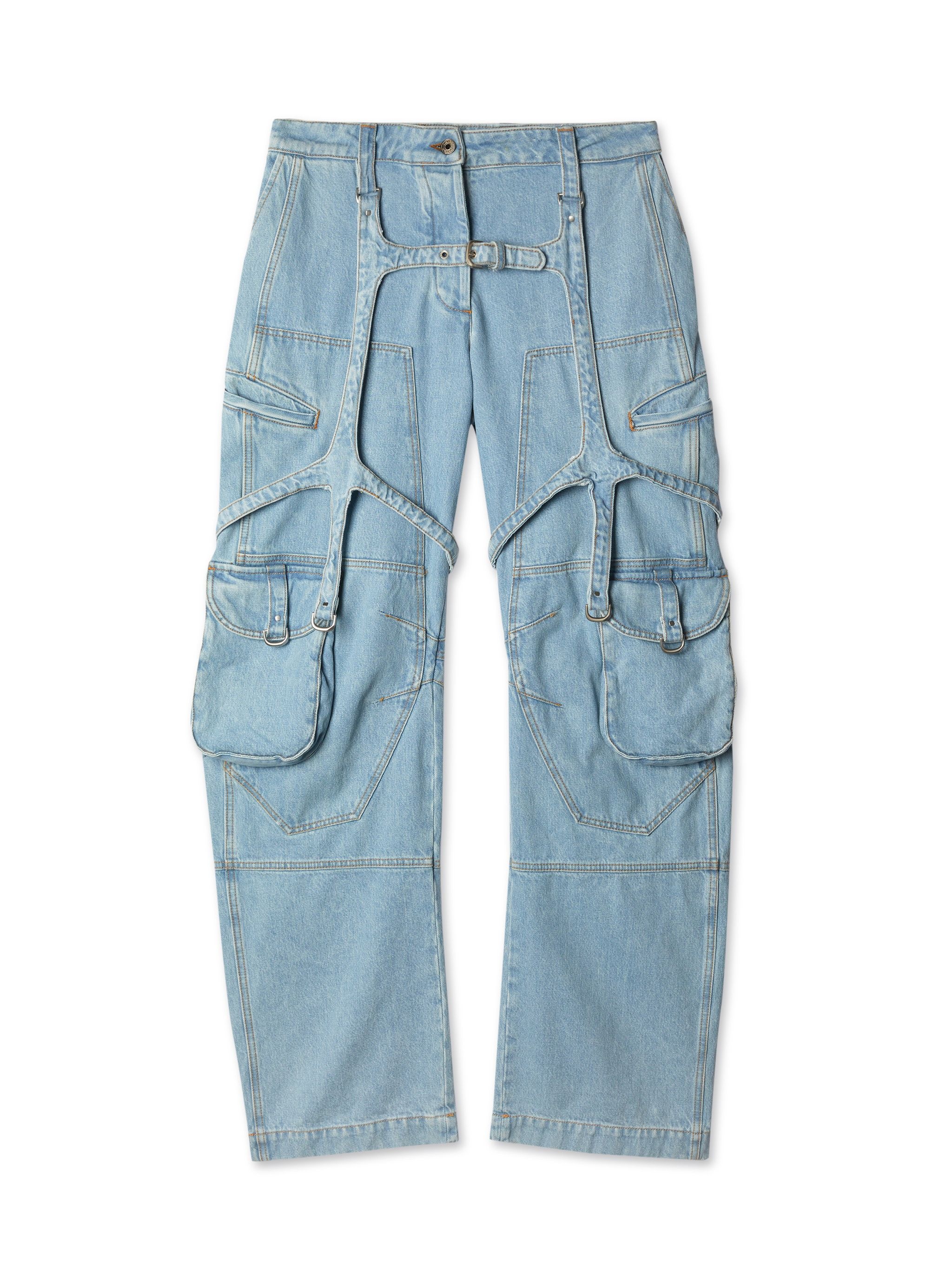 Bleach Cargo Pkt Over Pant Light Blue N - 1
