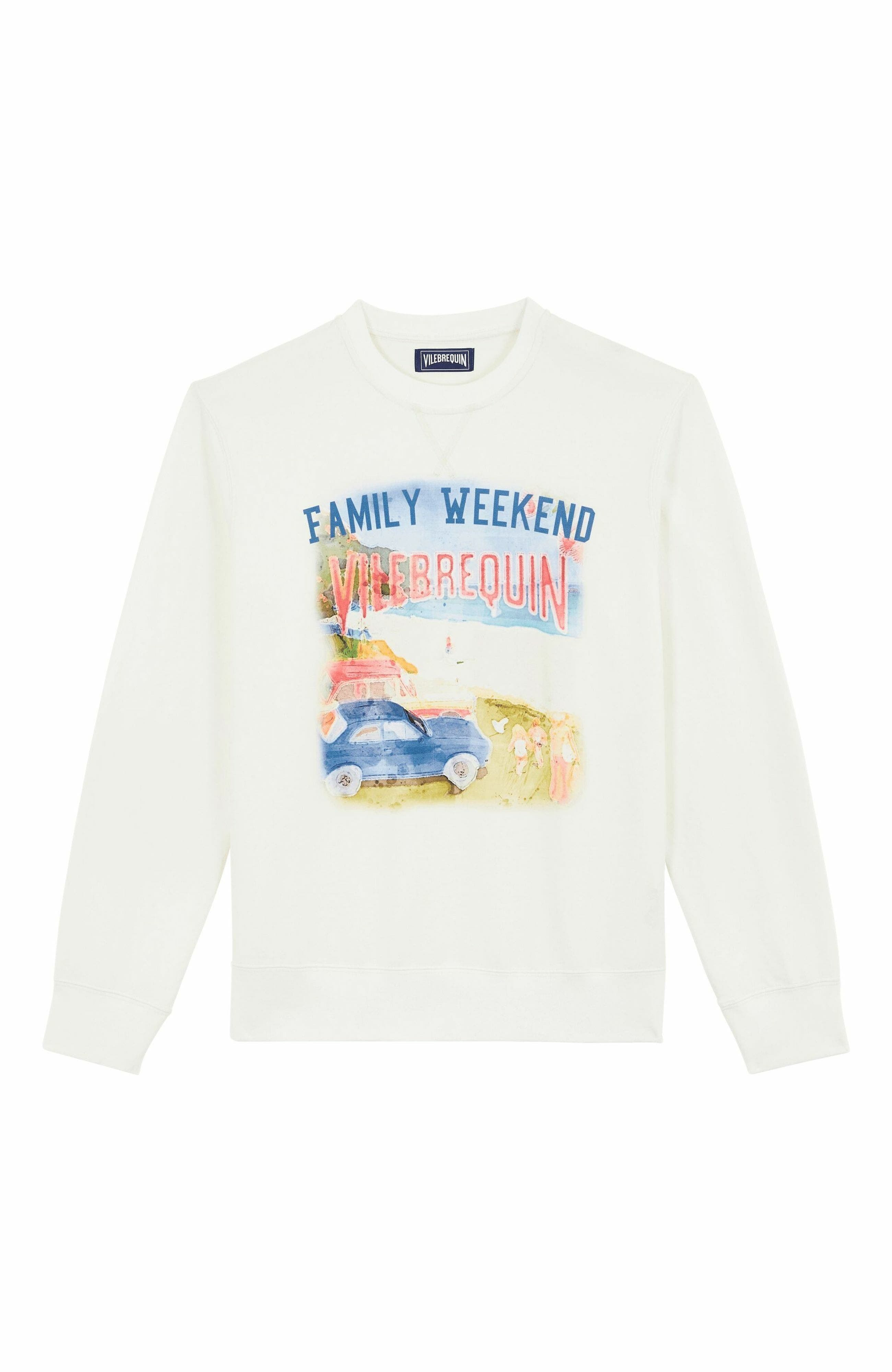 Vilebrequin Men's Family Weekend Cotton Crewneck Sweatshirt in Off White at Nordstrom - 2