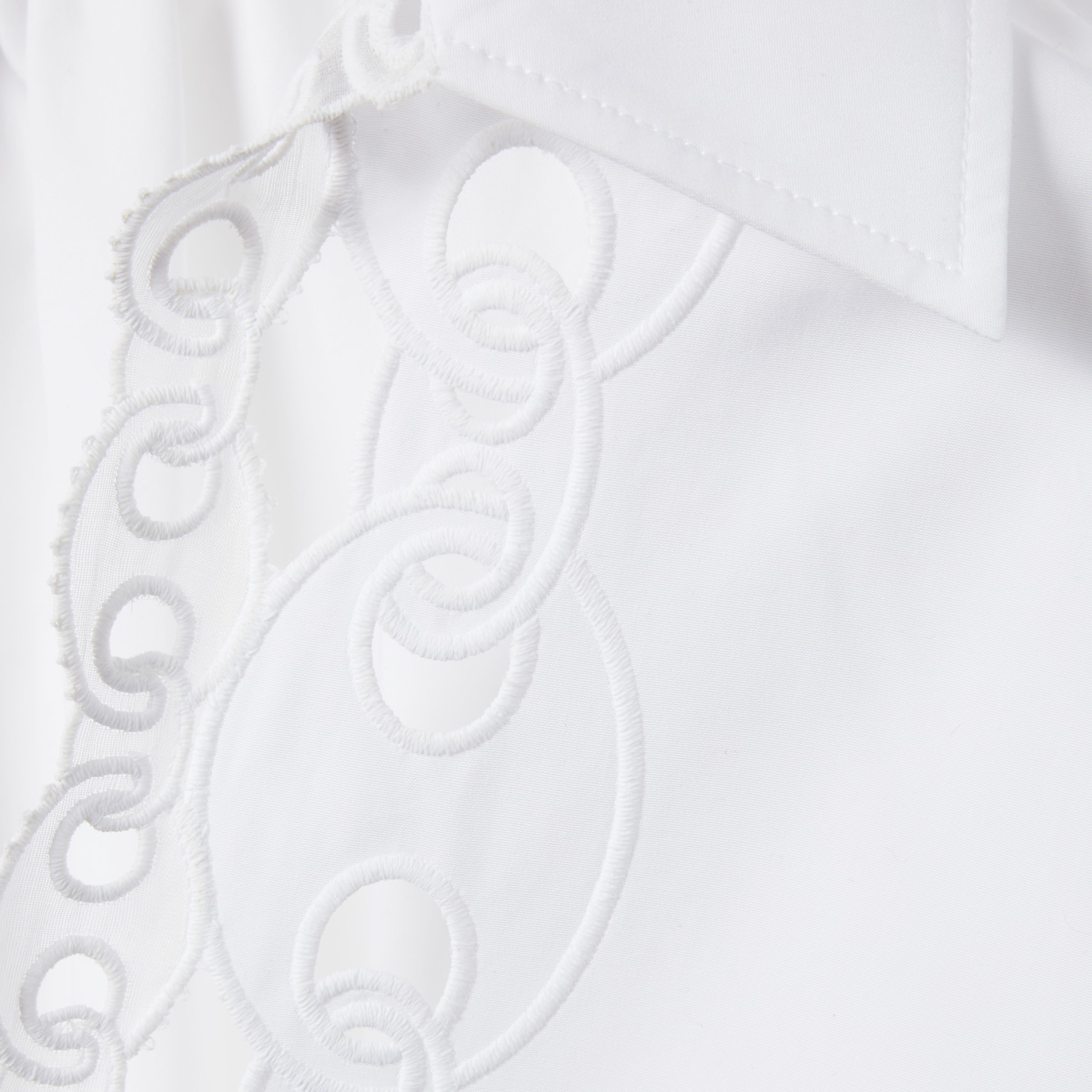 Cotton poplin shirt with embroidery - 6