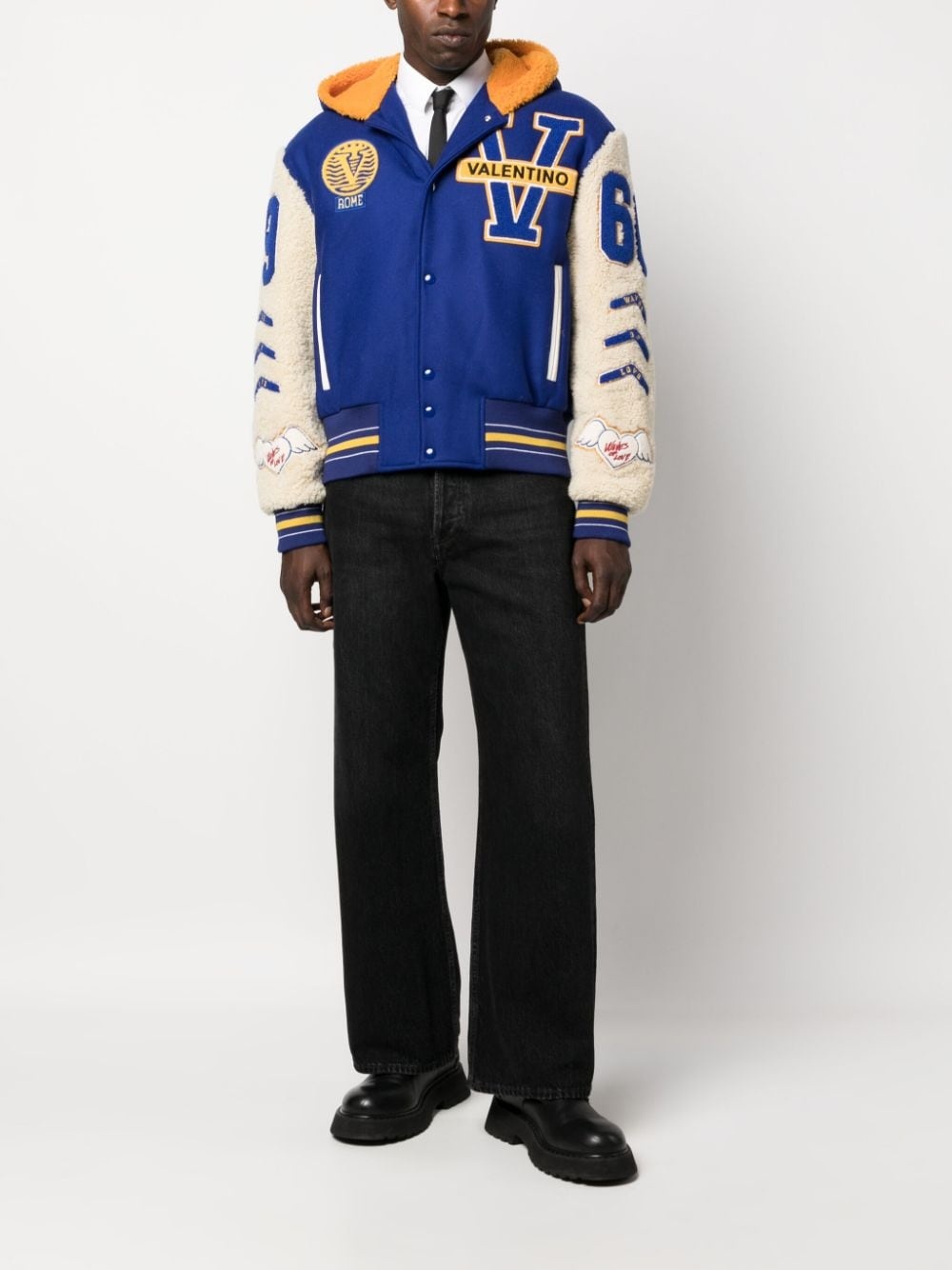 VLogo crest-embroidered bomber jacket - 2