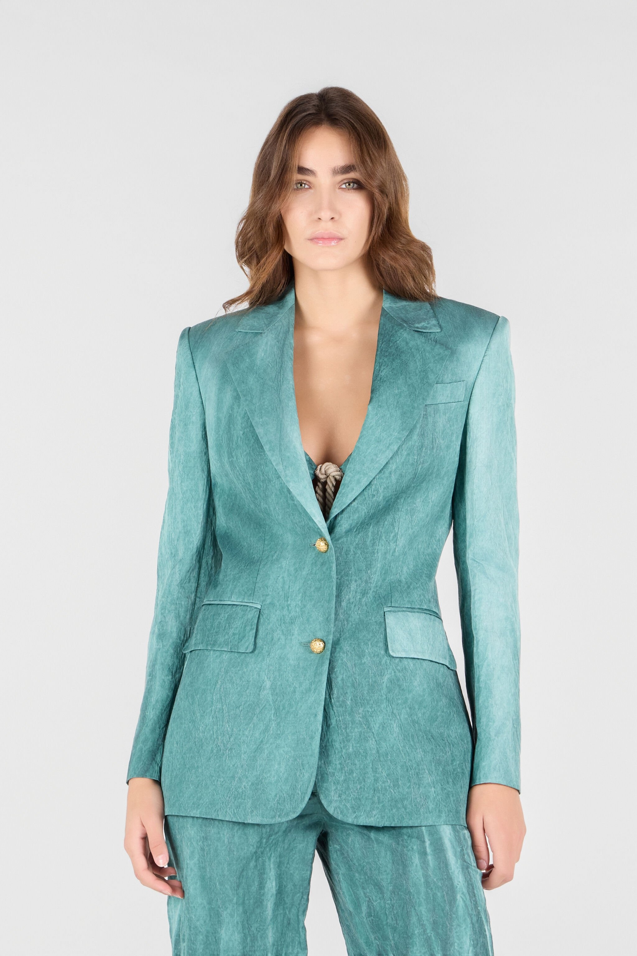 Single-breasted structured blazer - 3