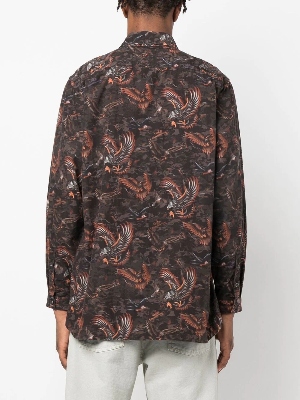 eagle-print long-sleeve shirt - 4