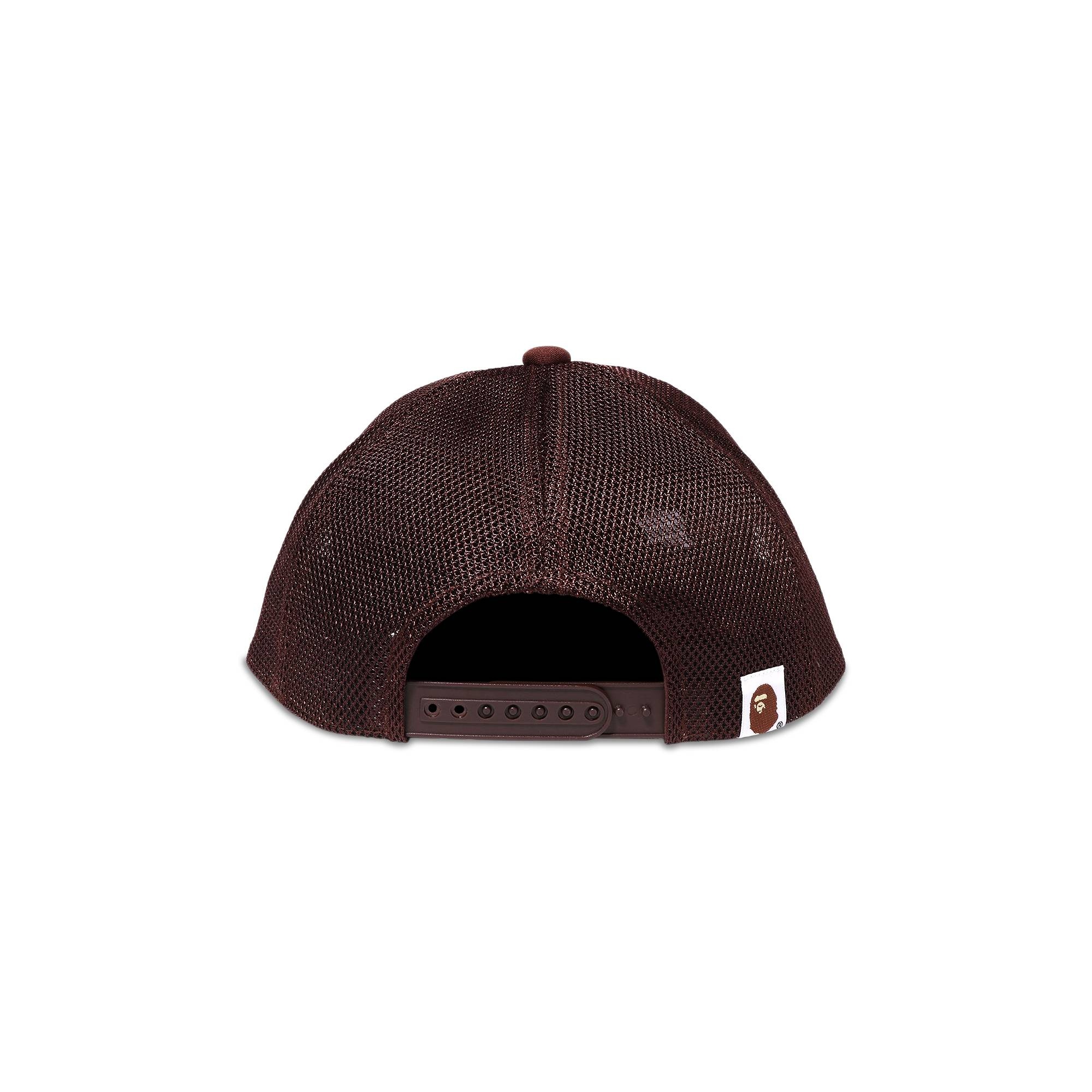 BAPE Ape Head Crystal Stone Mesh Cap 'Brown' - 2