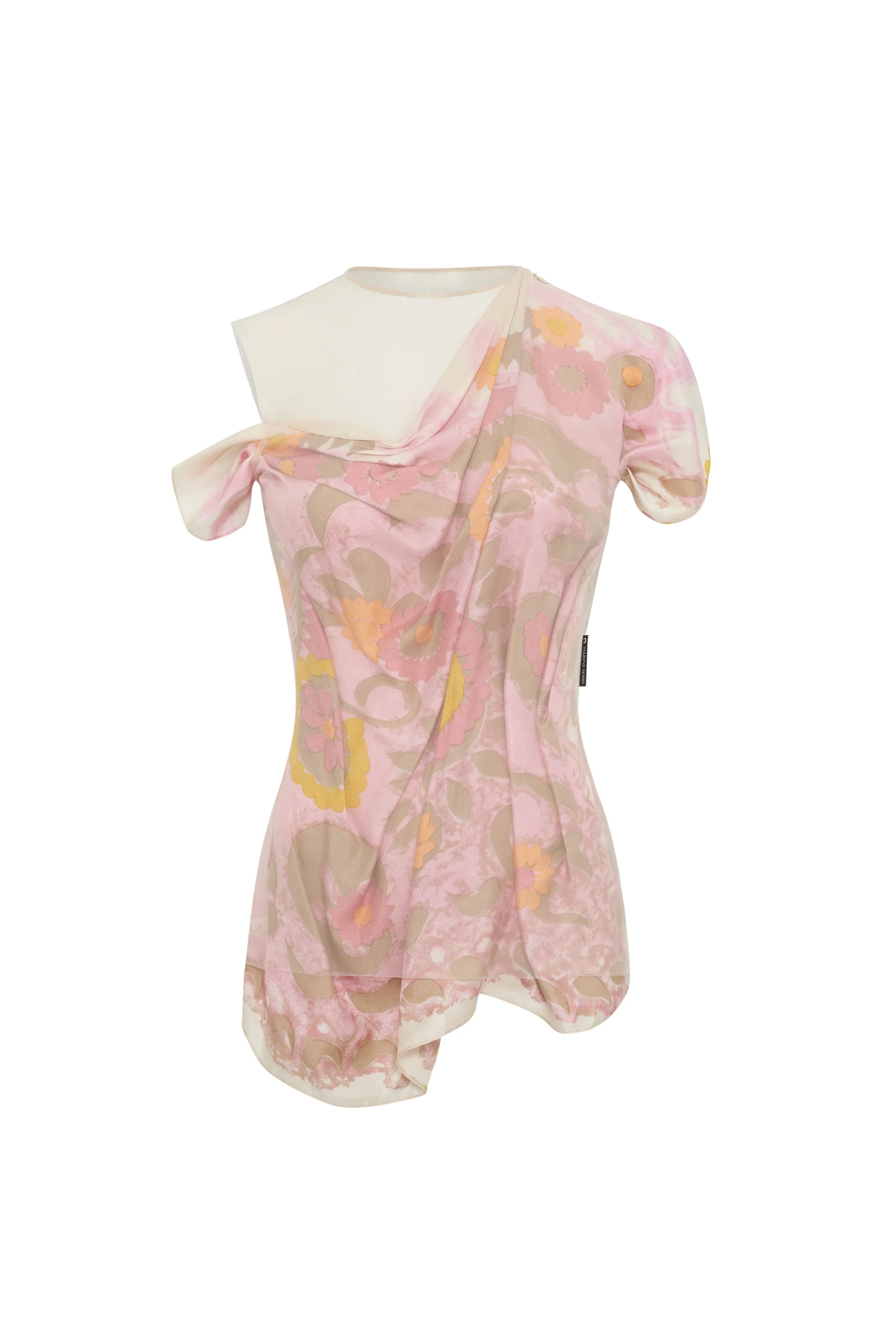 Regenerated Silk Scarves Layer Top - 1