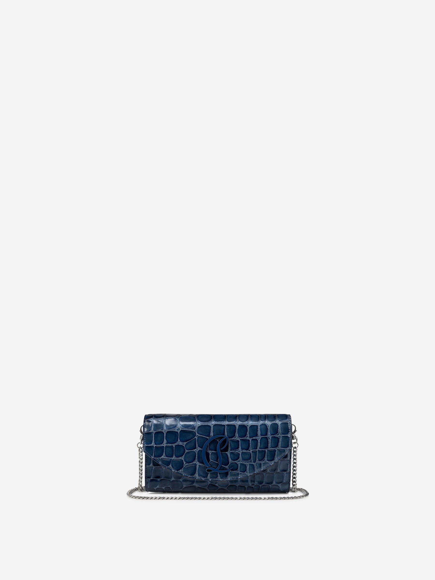 CROCODILE EFFECT LEATHER CLUTCH - 2