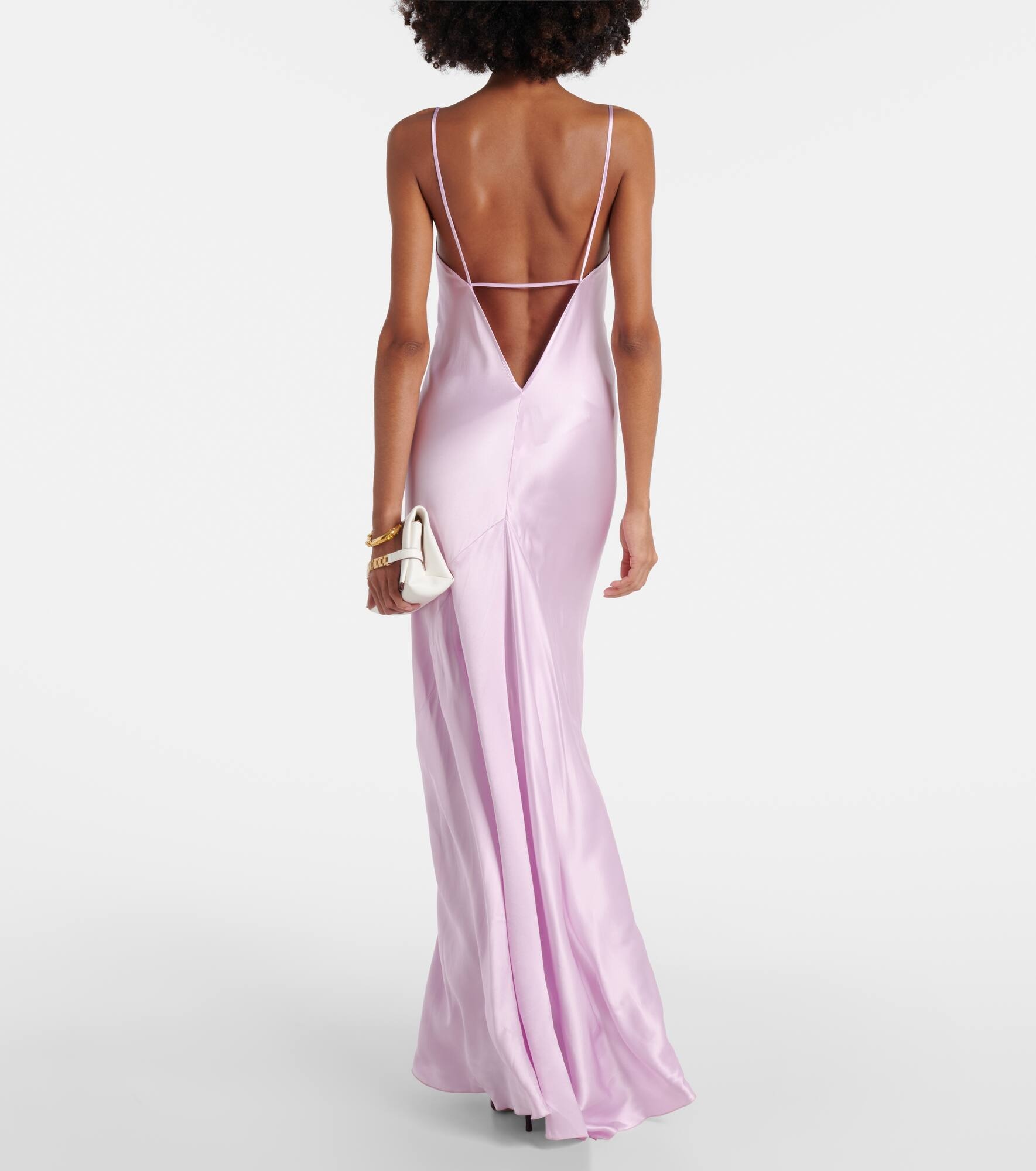 Satin maxi slip dress - 3