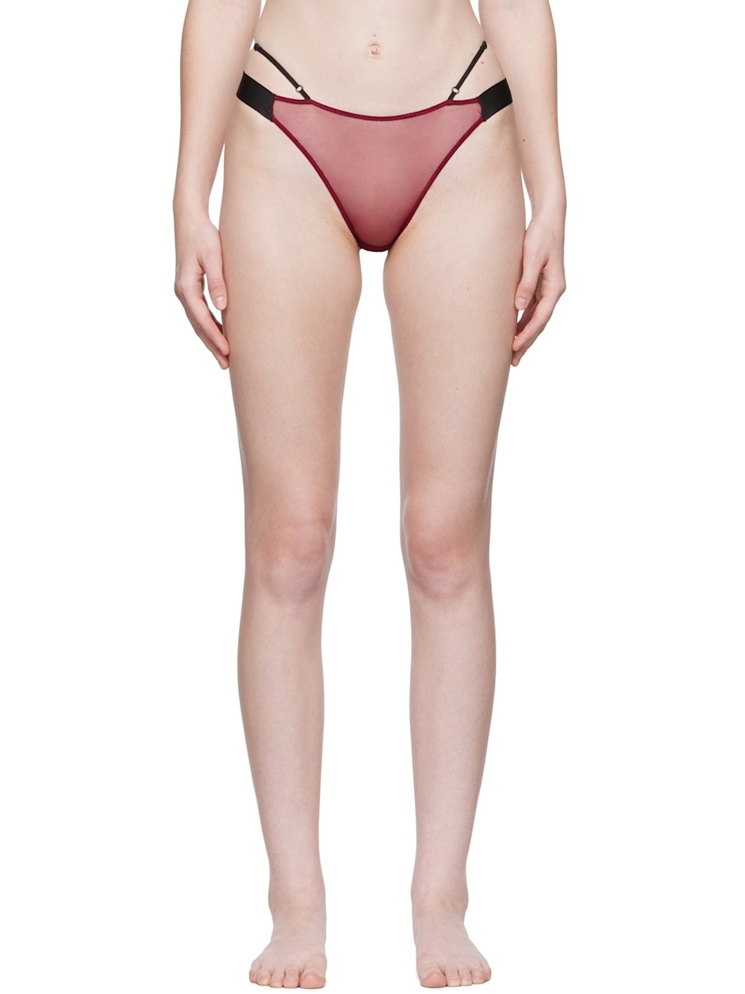 SSENSE Exclusive Burgundy Briefs - 1