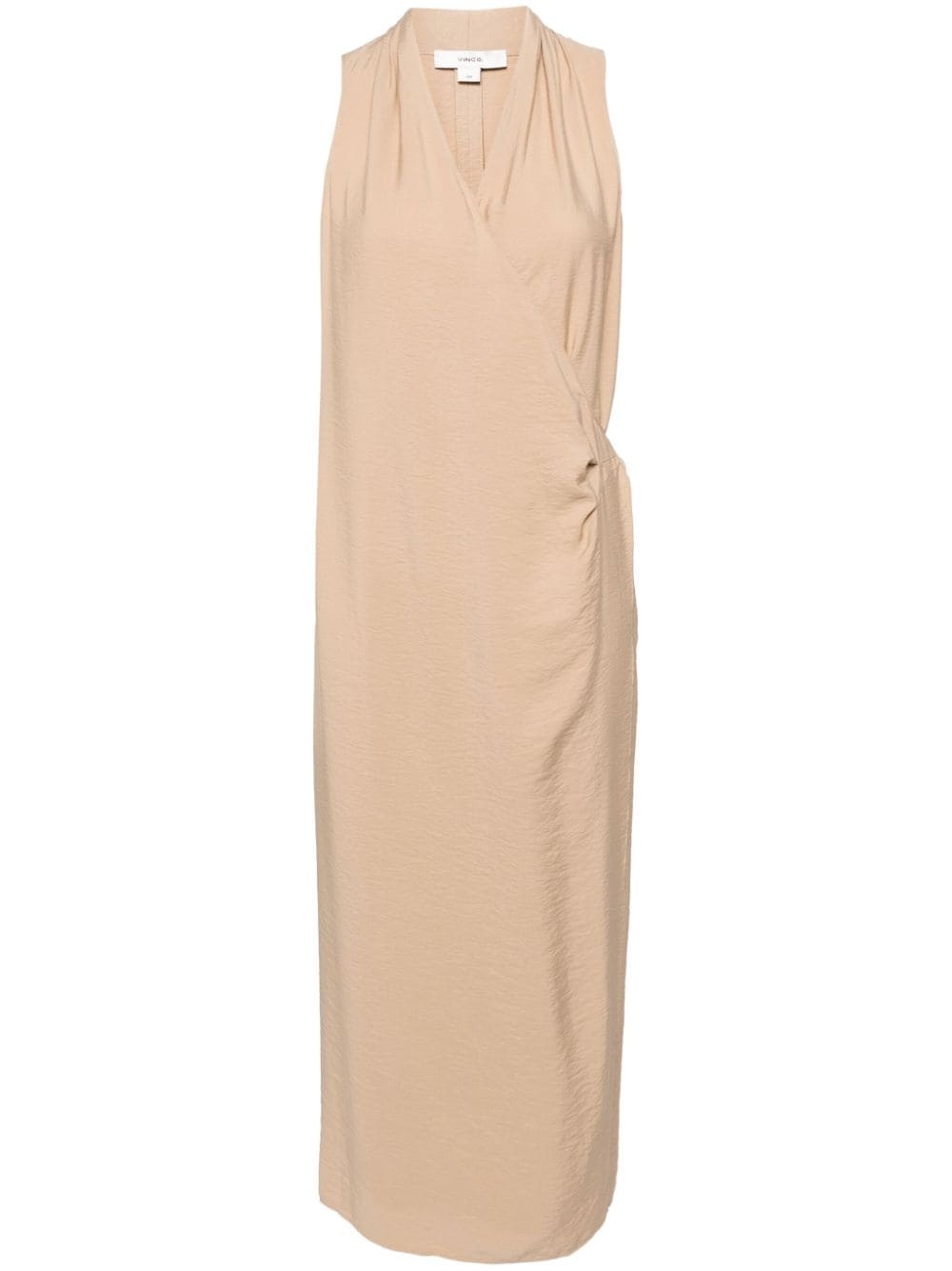 draped-neck wrap dress - 1