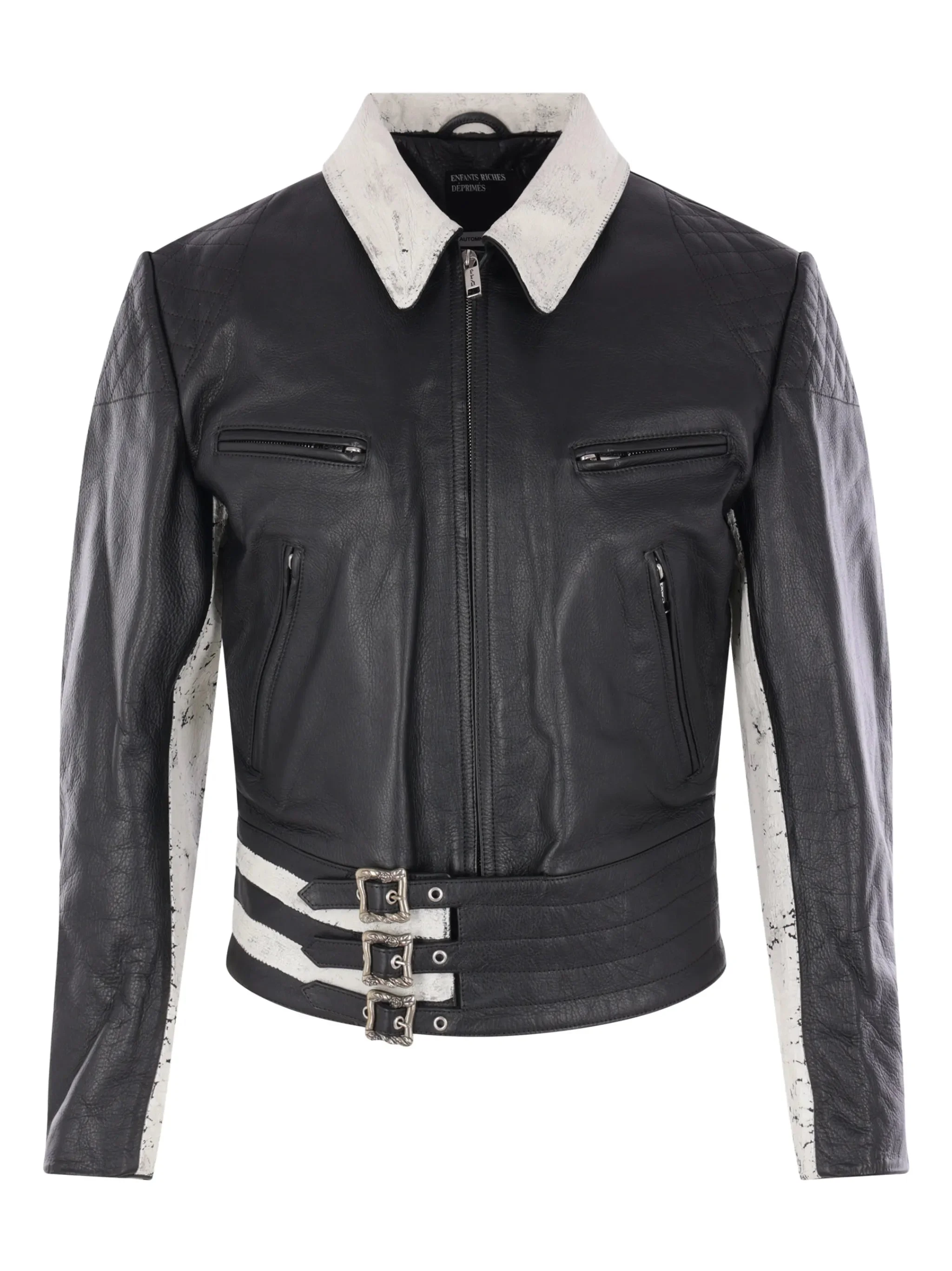 Enfants Riches Déprimés Grained Leather Jacket - 1