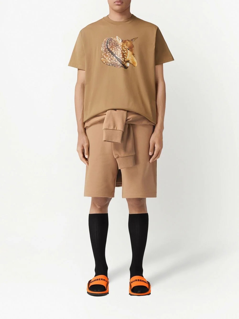 deer print short-sleeve T-shirt - 2