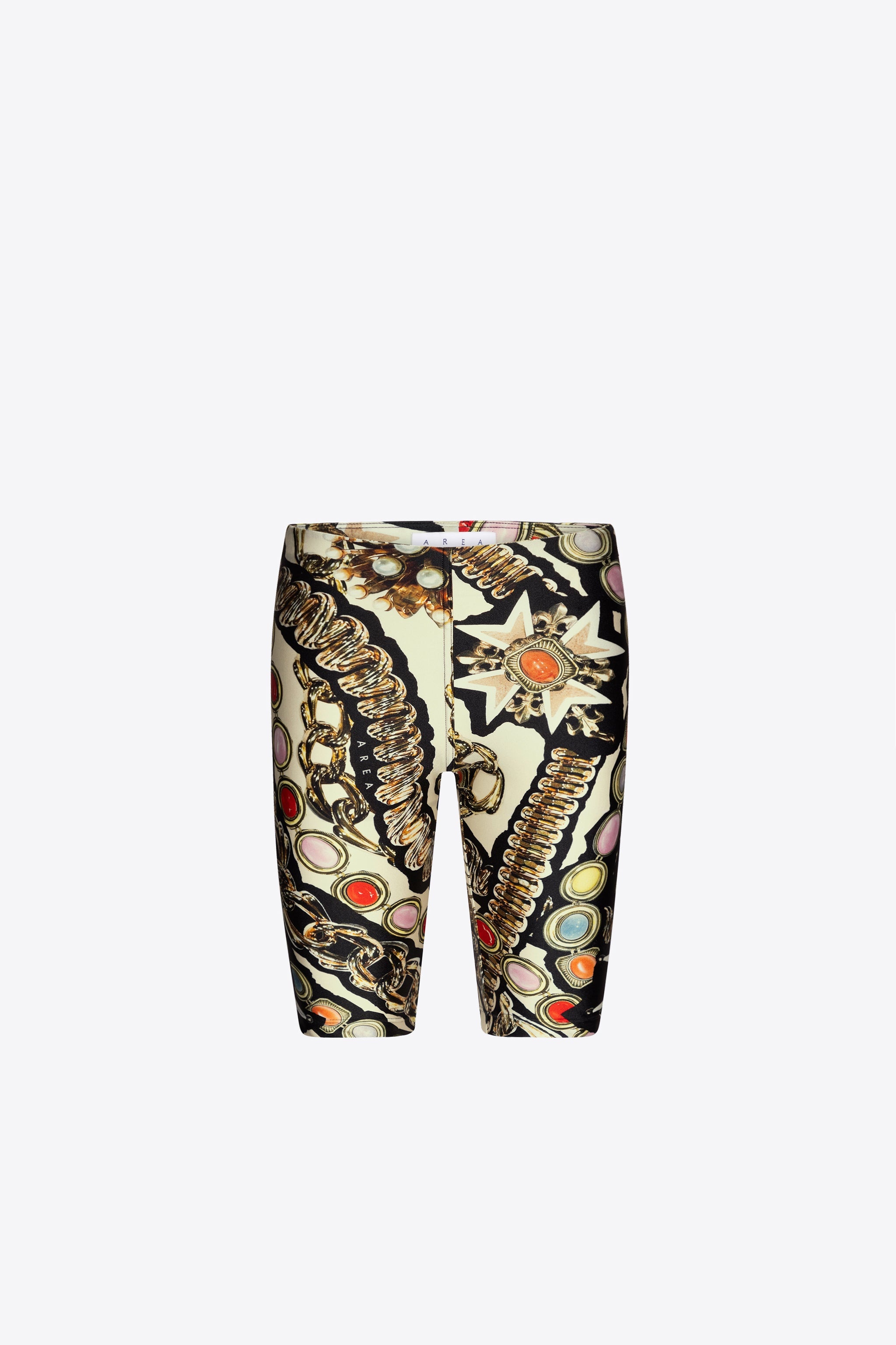 GEMSTONE CHAIN PRINTED BIKER SHORT - 1