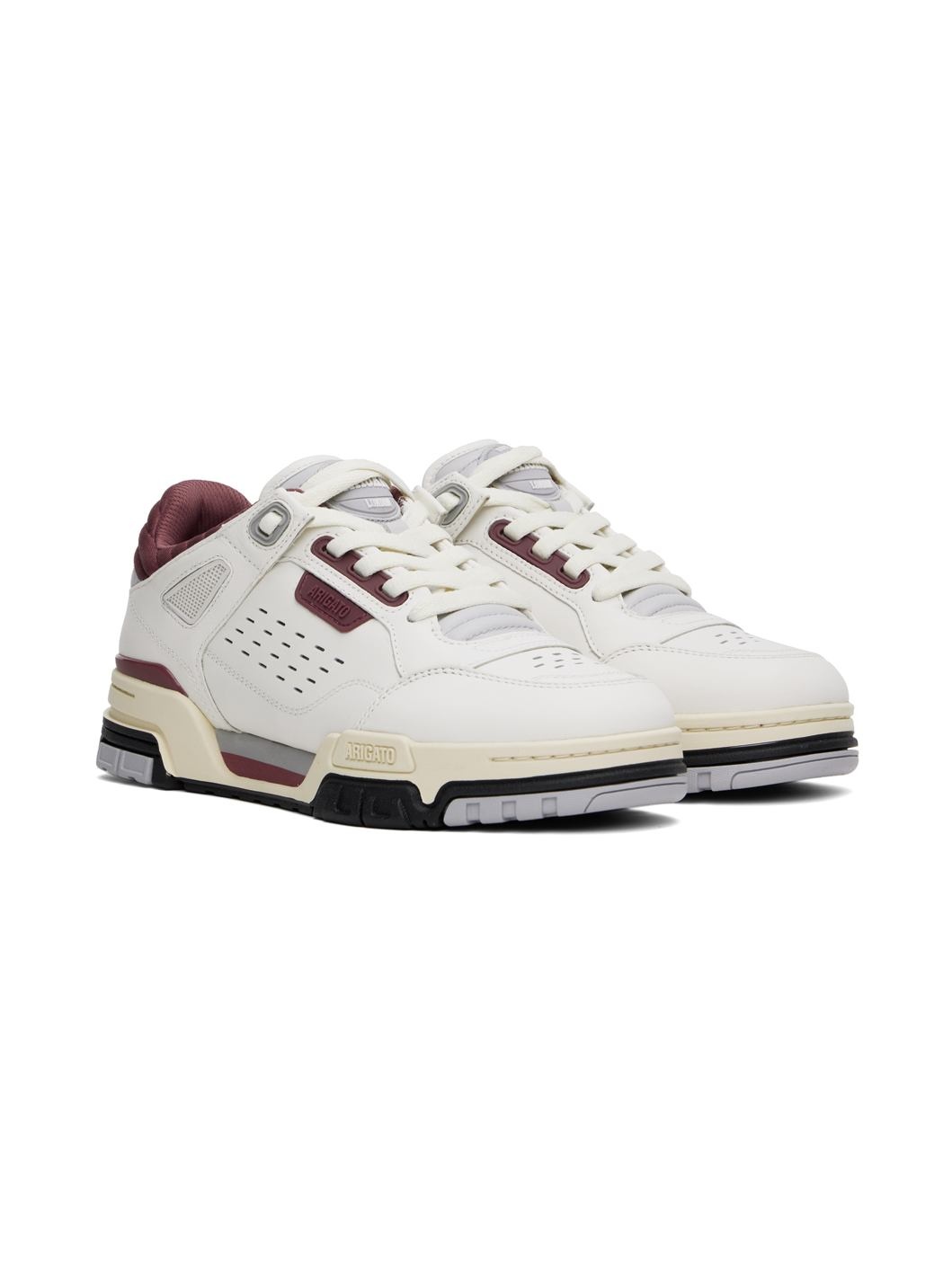 White & Burgundy Onyx Sneakers - 4