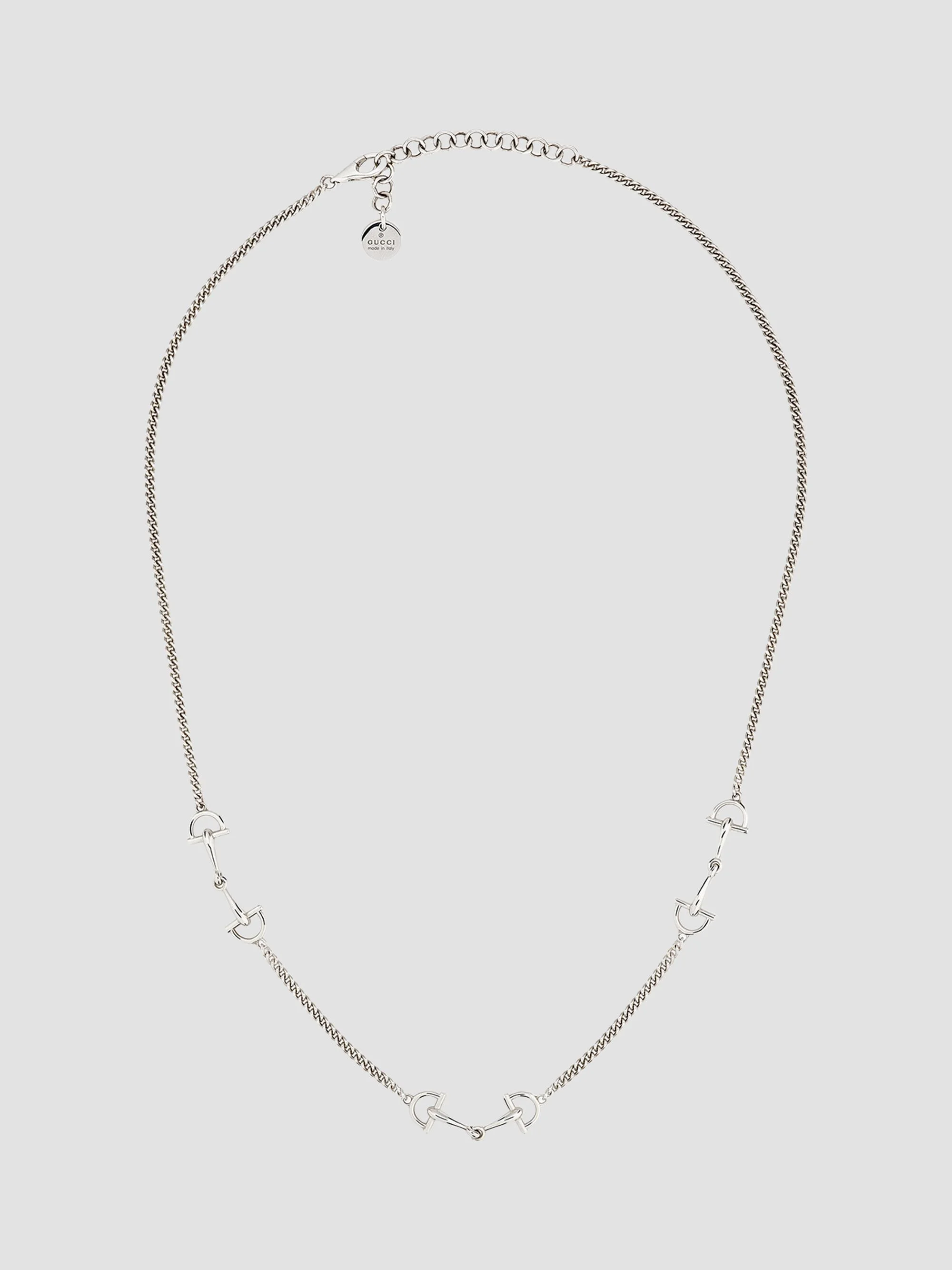 Men's Staffa Sterling Silver Stirrup Chain Necklace - Silver - 1