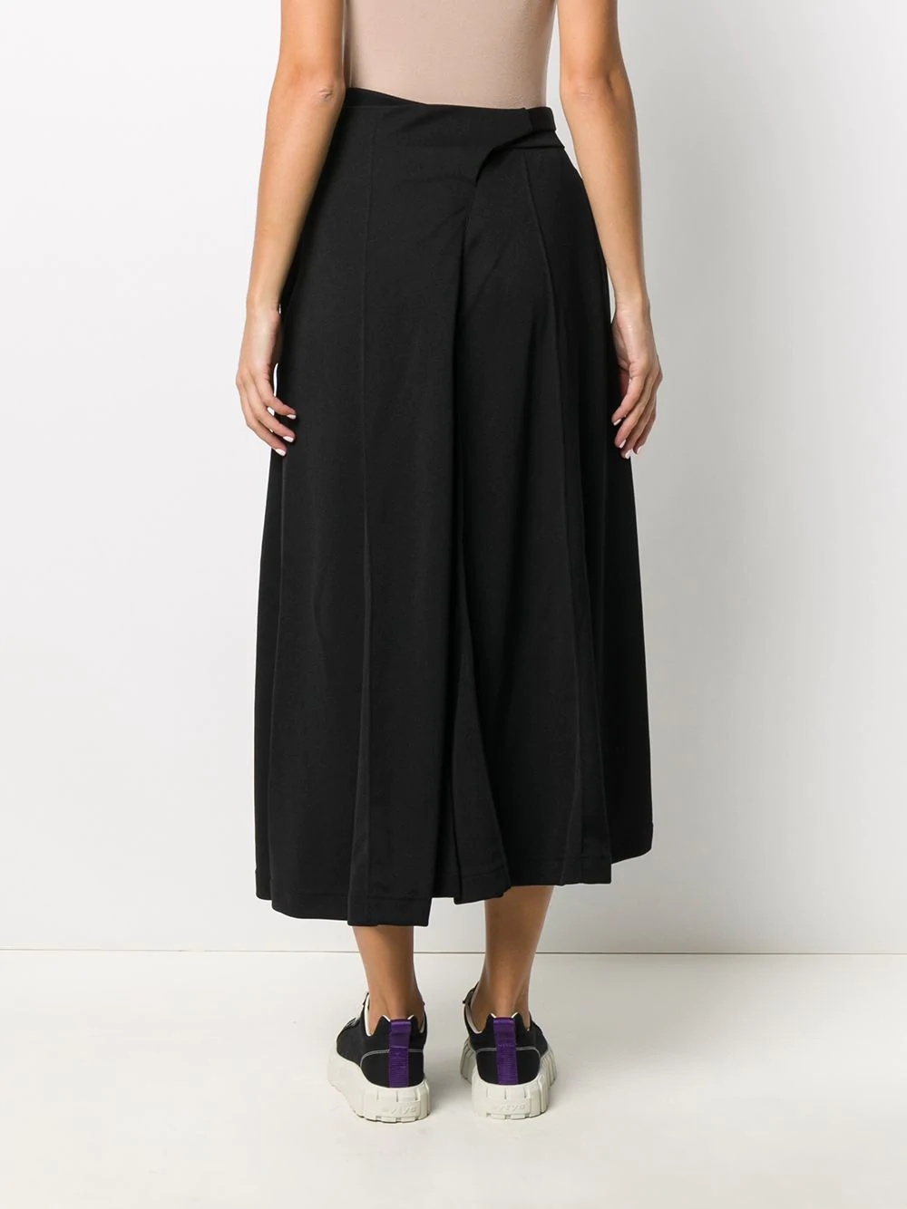 buckled belt midi skirt - 4