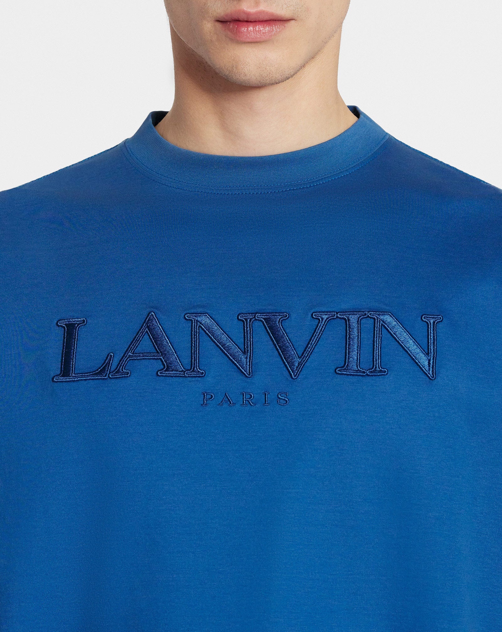 OVERSIZED LANVIN PARIS EMBROIDERED T-SHIRT - 5