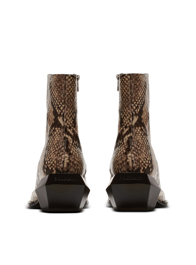 Billy snakeskin-effect leather ankle boots 3