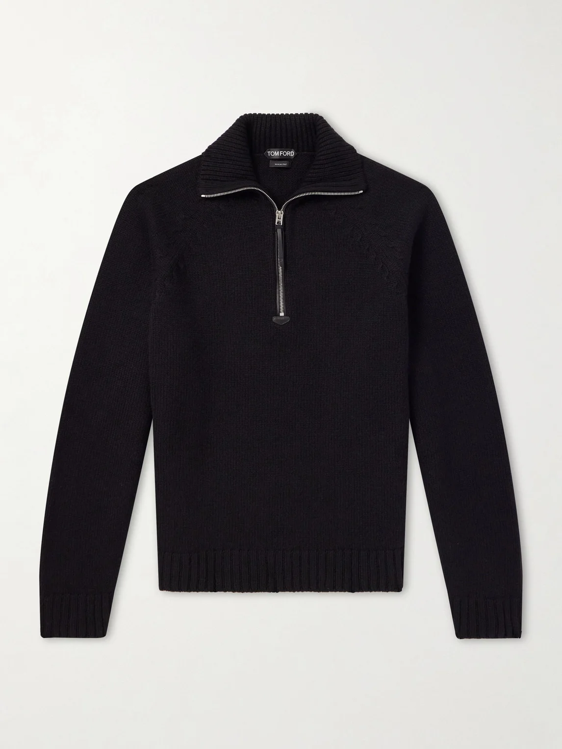 Wool and Cashmere-Blend Half-Zip Sweater - 1