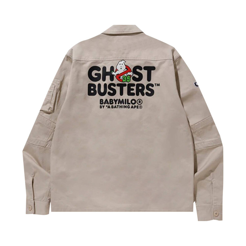 A BATHING APE® BAPE x Ghostbusters Baby Milo Shirt 'Beige' outlook