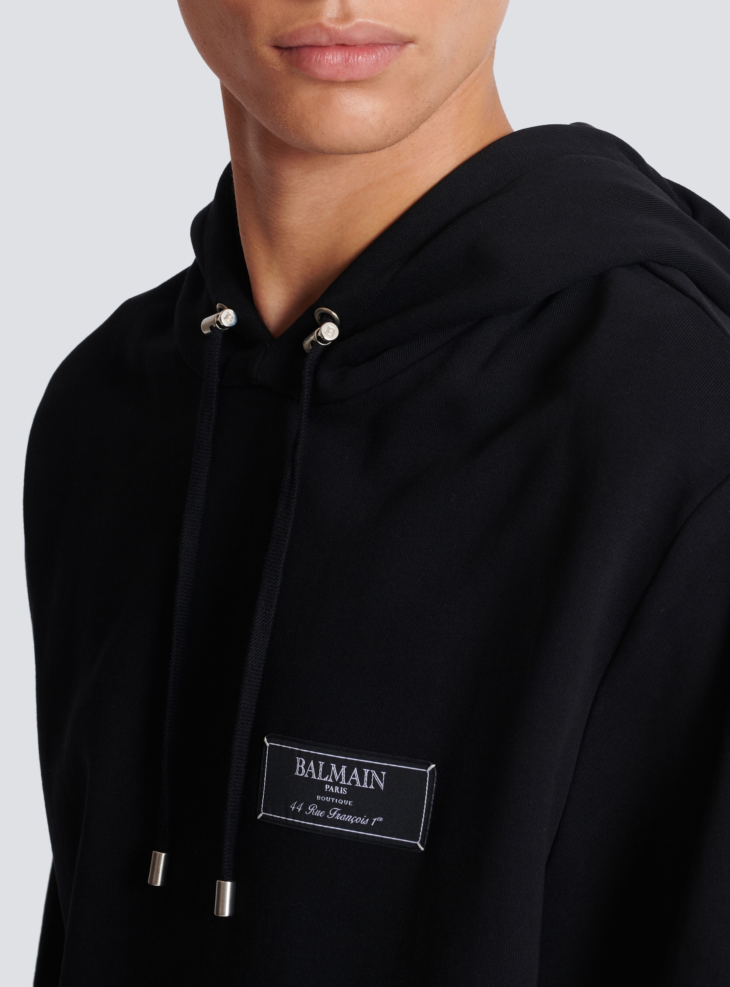 Balmain label hoodie - 8